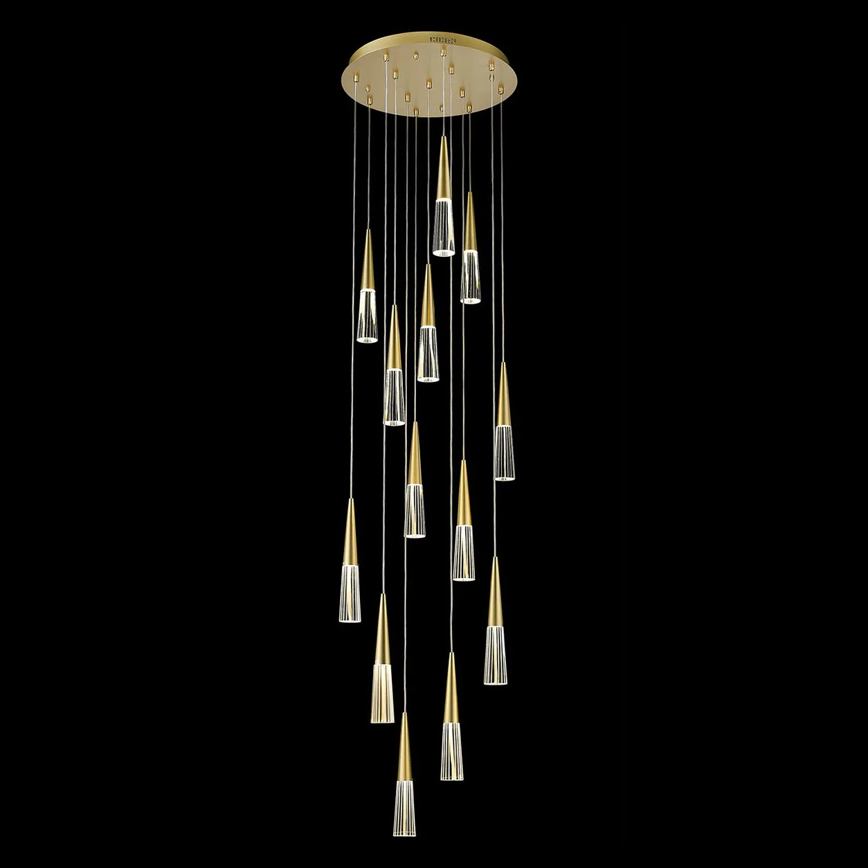 Avenue Lighting Encino Collection  Flush Mount Pendants Brushed Brass - Image 1