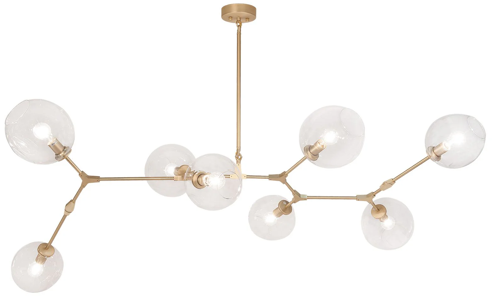 Avenue Lighting Fairfax 78" Wide 8-Light Modern Brass Chandelier - Image 1