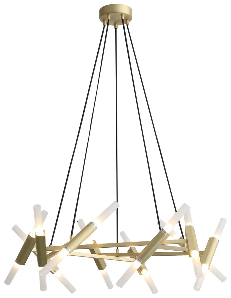 Avenue Lighting Manhattan Ave. Collection  Hanging Chandelier Brushed Brass - Image 1