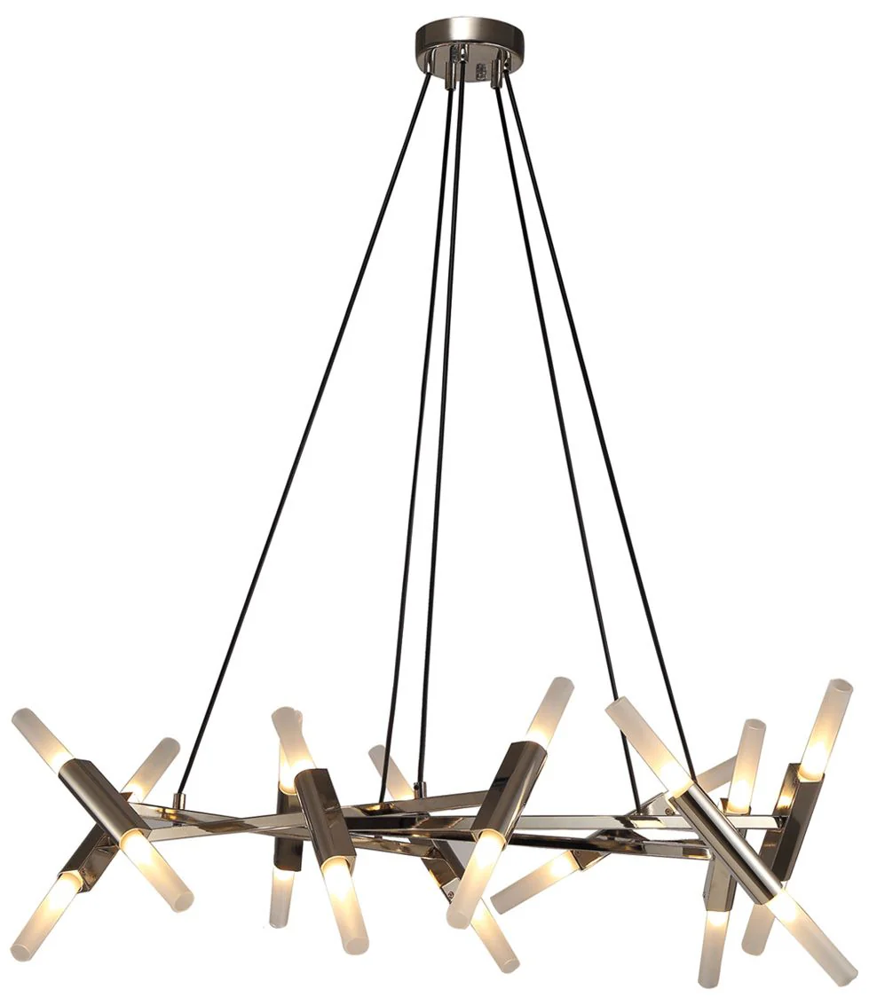 Avenue Lighting Manhattan Ave.Collection Hanging Chandelier Polished Nickel - Image 1