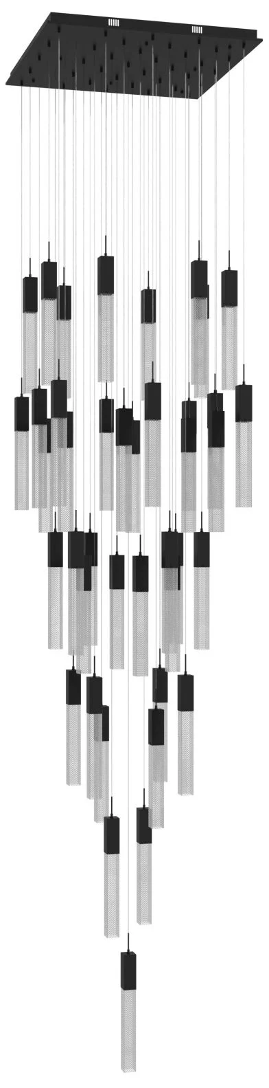 Avenue Lighting Original Glacier Snow 41 Light Pendant 174" Black - Image 1