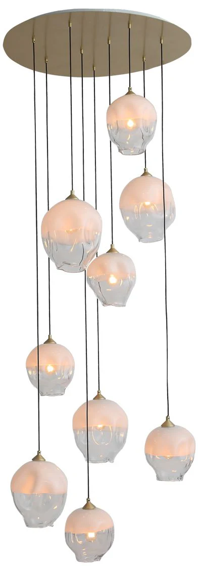 Avenue Lighting Sonoma Ave. Collection 9 Light Pendant Cluster BrushedBrass - Image 1