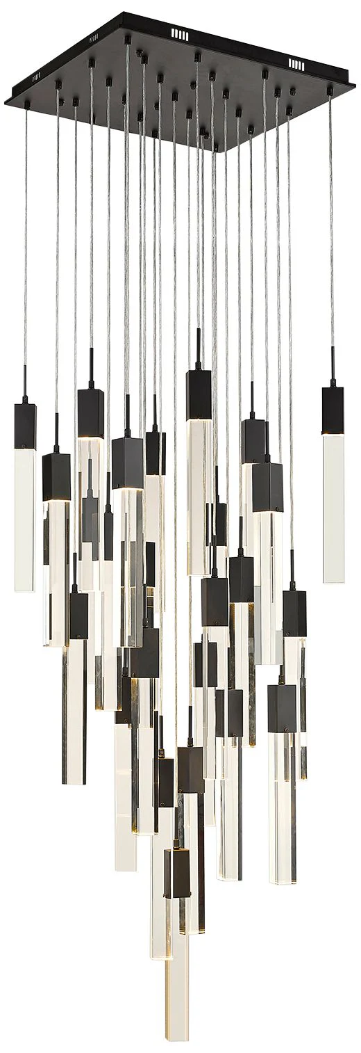 Avenue Lighting The Original Glacier Collection 25 Light Pendant Black - Image 1