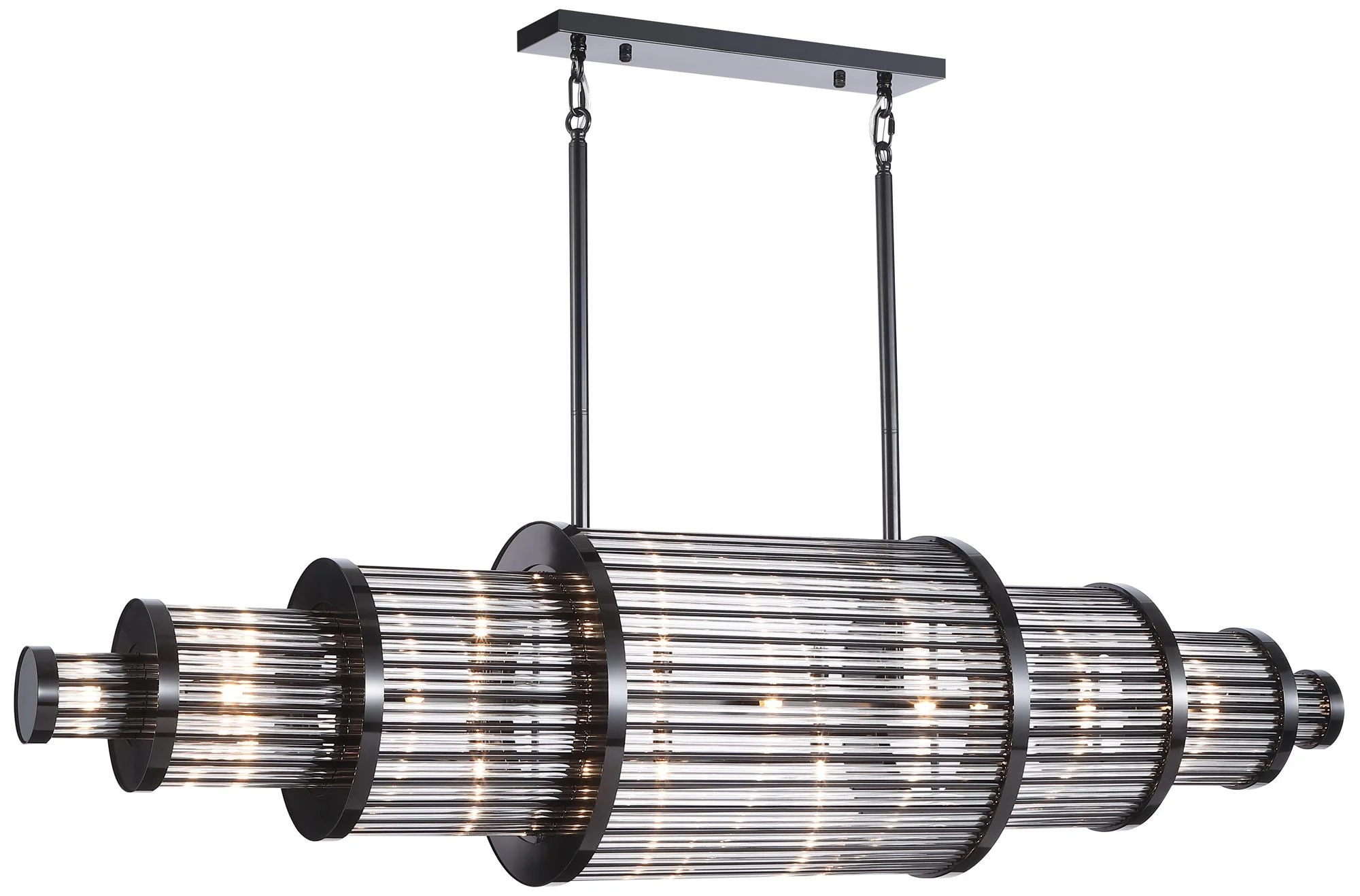 Avenue Lighting Waldorf Collection Hanging Chandelier Polished Gunmetal - Image 1