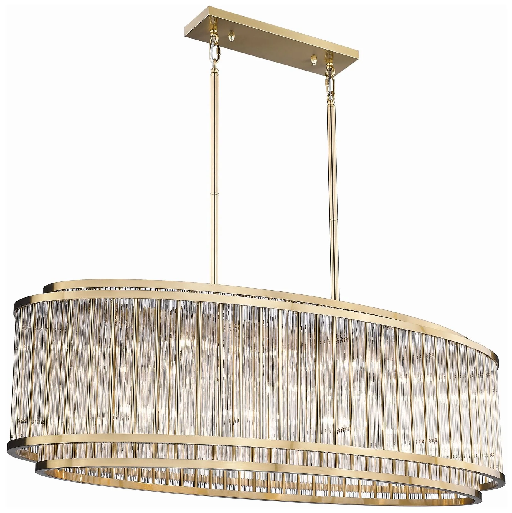Avenue Lighting Waldorf Collection Oval Chandelier Antique Brass - Image 1