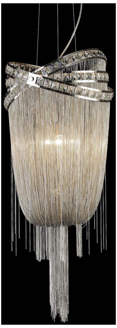 Avenue Lighting Wilshire Blvd. Collection Chandelier Polished Nickel - Image 1
