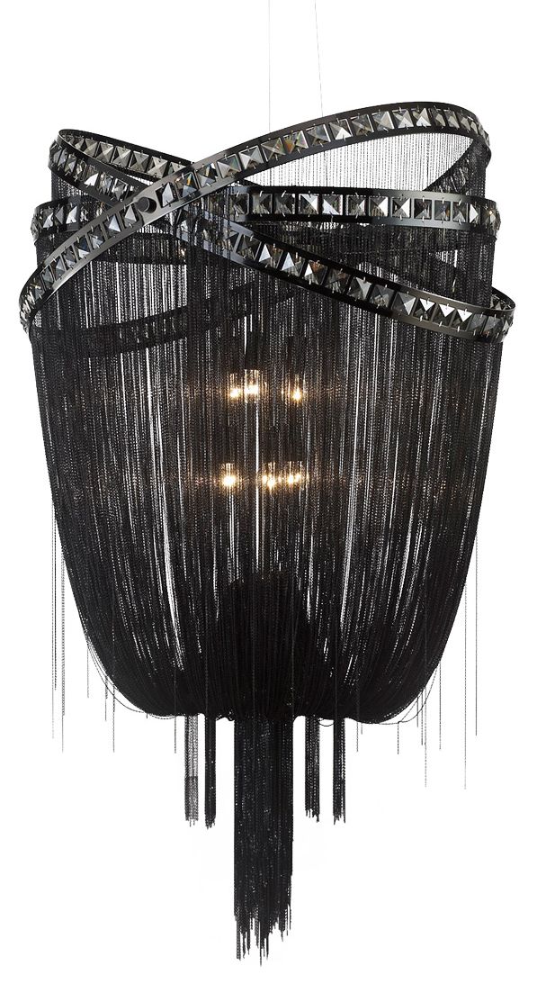 Avenue Lighting Wilshire Blvd. Collection Hanging Chandelier Black - Image 1