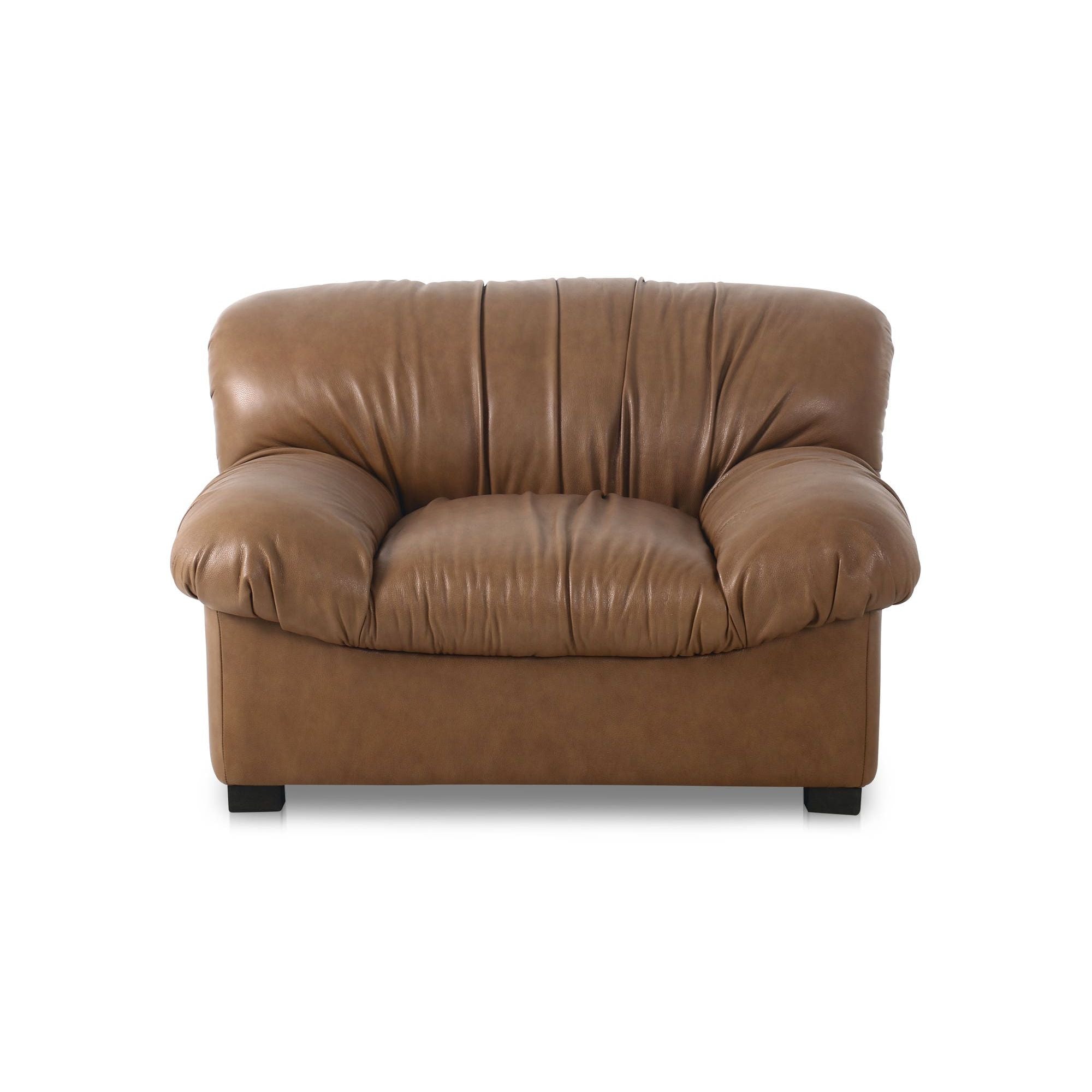 Moe's Home Collection Halston Tan Leather Lounge Chair - Image 1