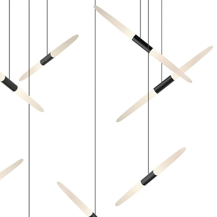 Ballet 27 1/4" Wide 13-Light Swag Satin Black LED Pendant - Image 2