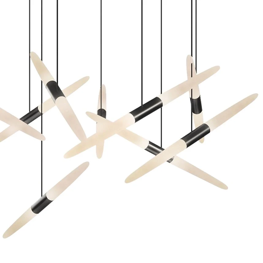 Ballet 27 1/4"W 13-Light Spreader Satin Black LED Pendant - Image 3