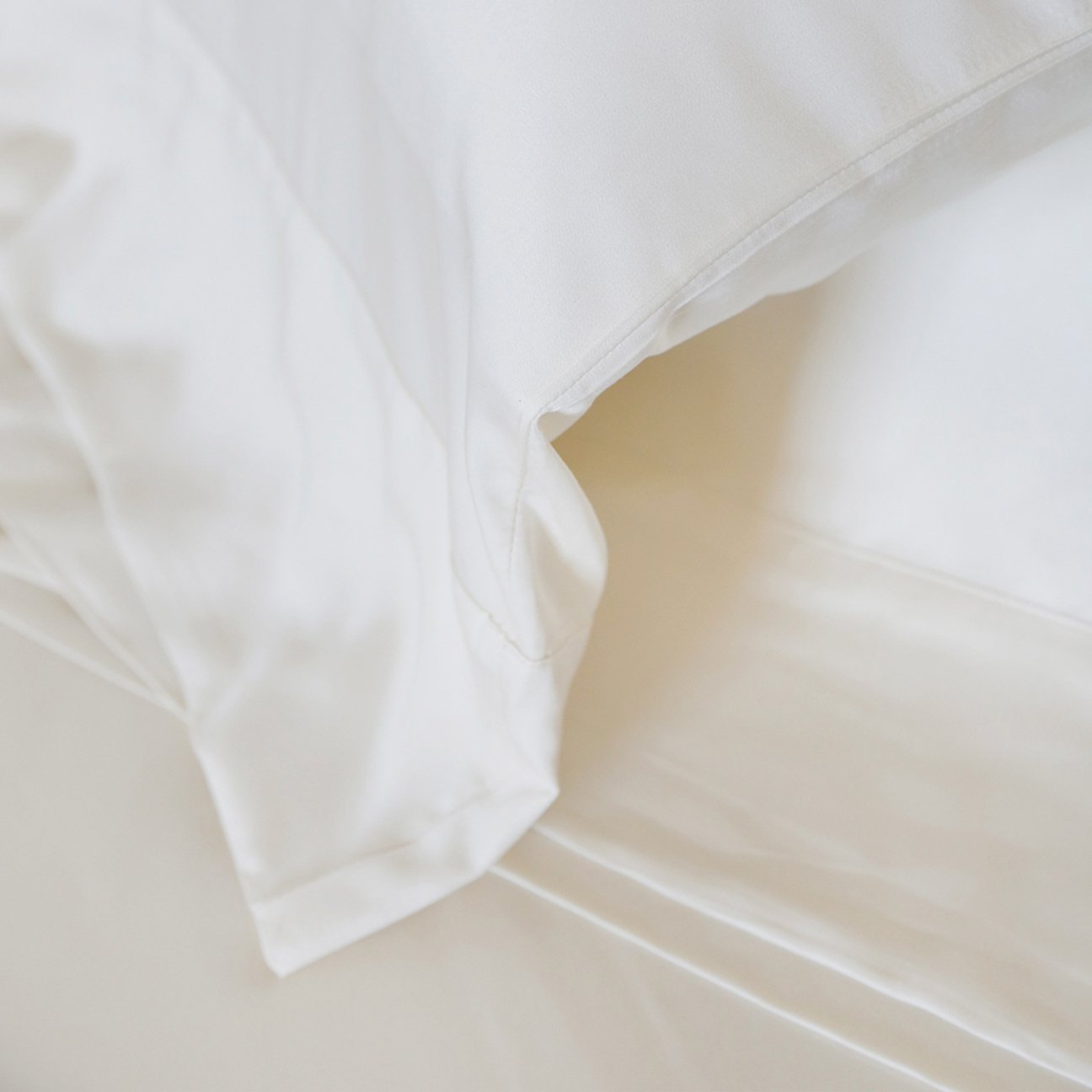 Pom Pom at Home Bamboo Sateen Ivory Sheet Set ~ Available in Twin, Queen and King Sizes - Image 3