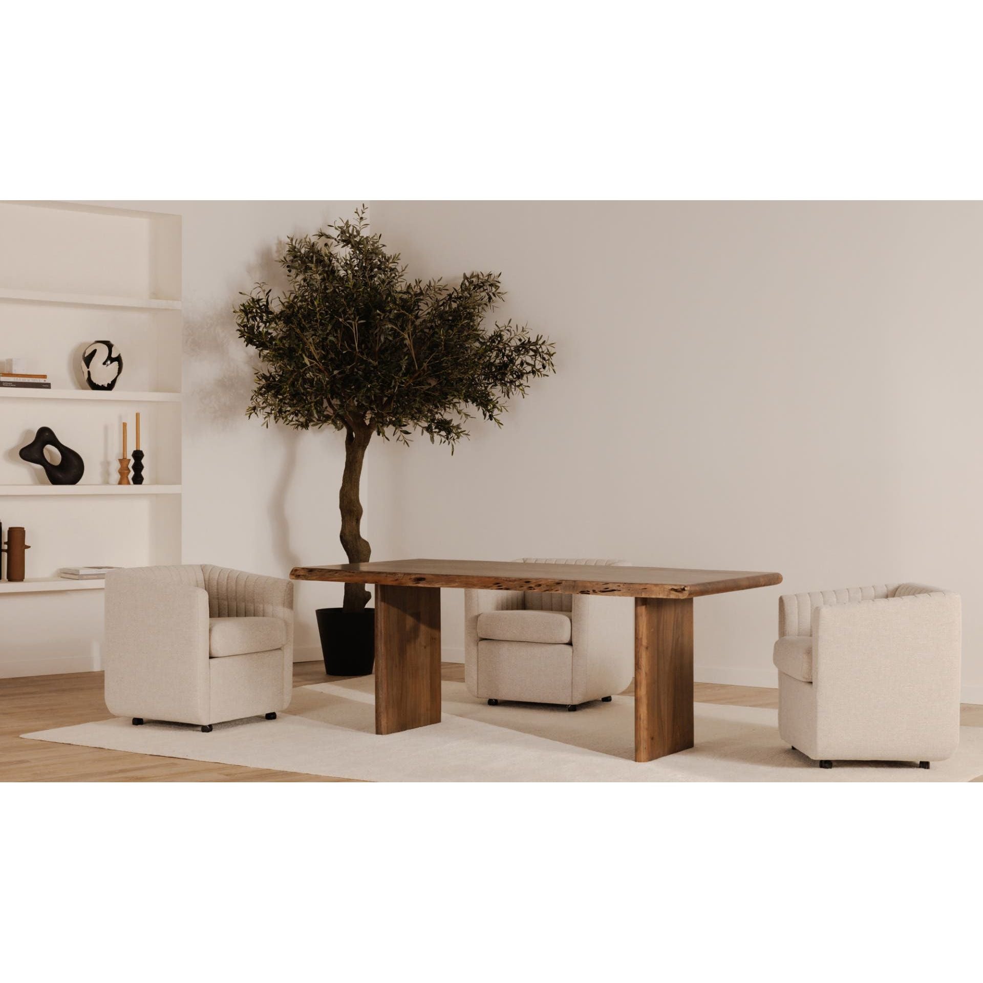Moe's Home Lila Large Dining Table Brown - Image 2
