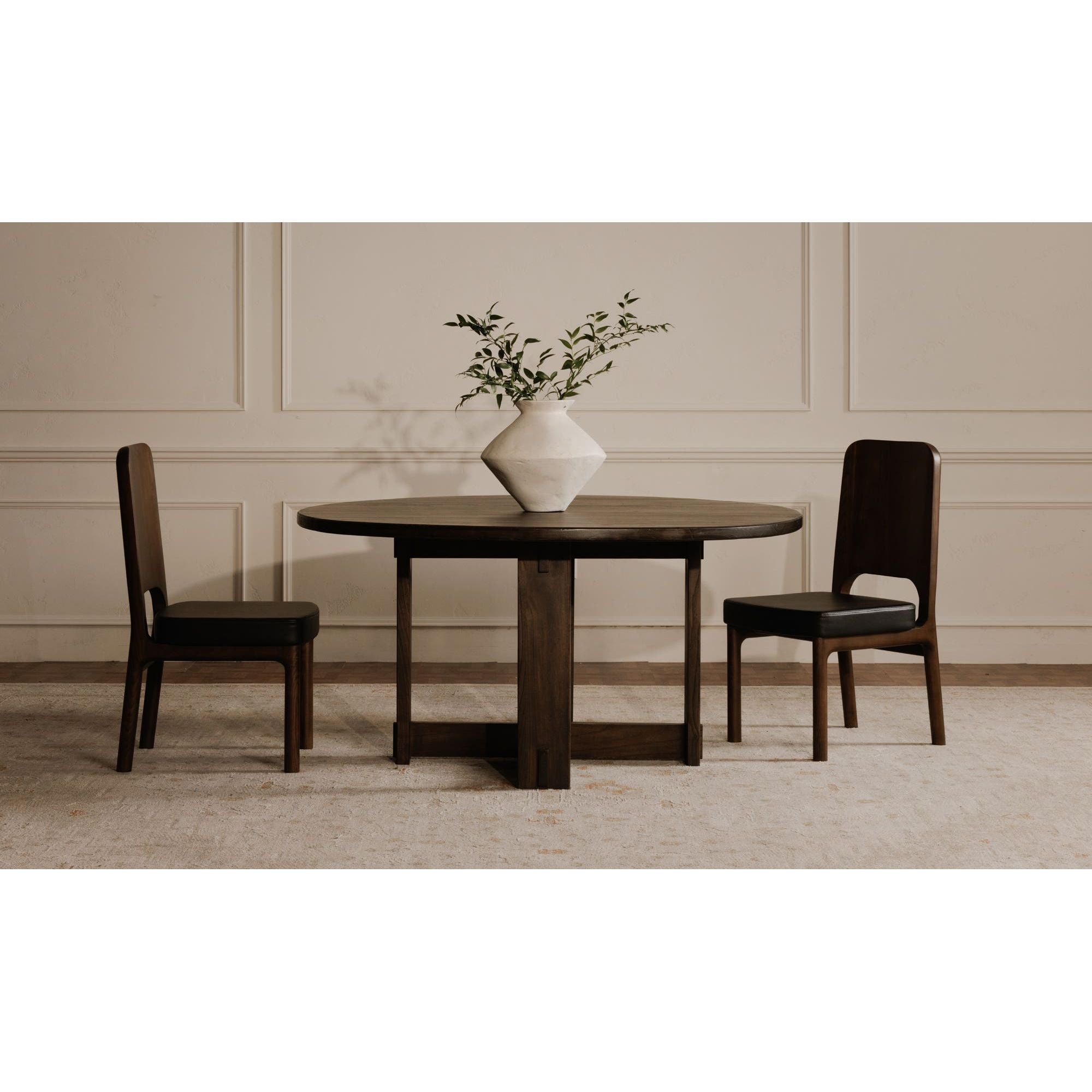 Moe's Home Glenn Round Dining Table Dark Brown - Image 2