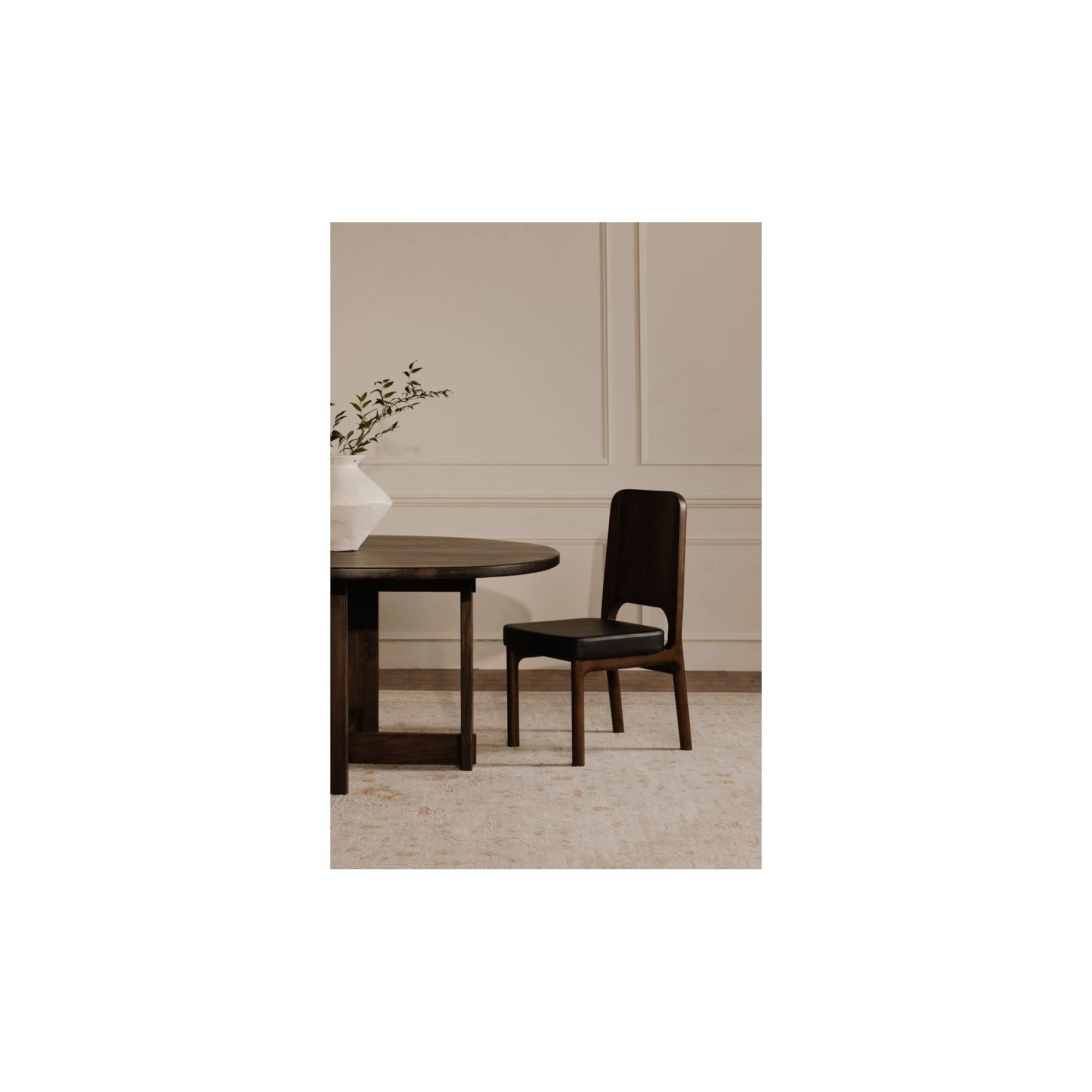Moe's Home Glenn Round Dining Table Dark Brown - Image 3
