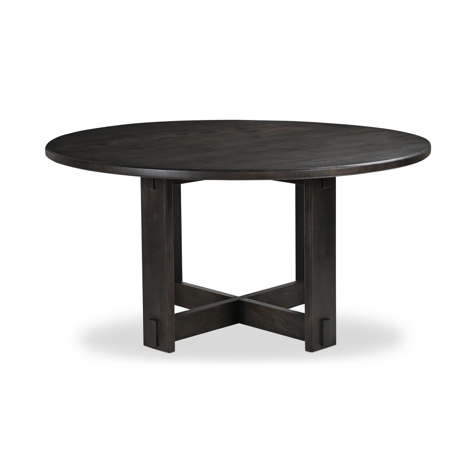 Moe's Home Glenn Round Dining Table Dark Brown - Image 1
