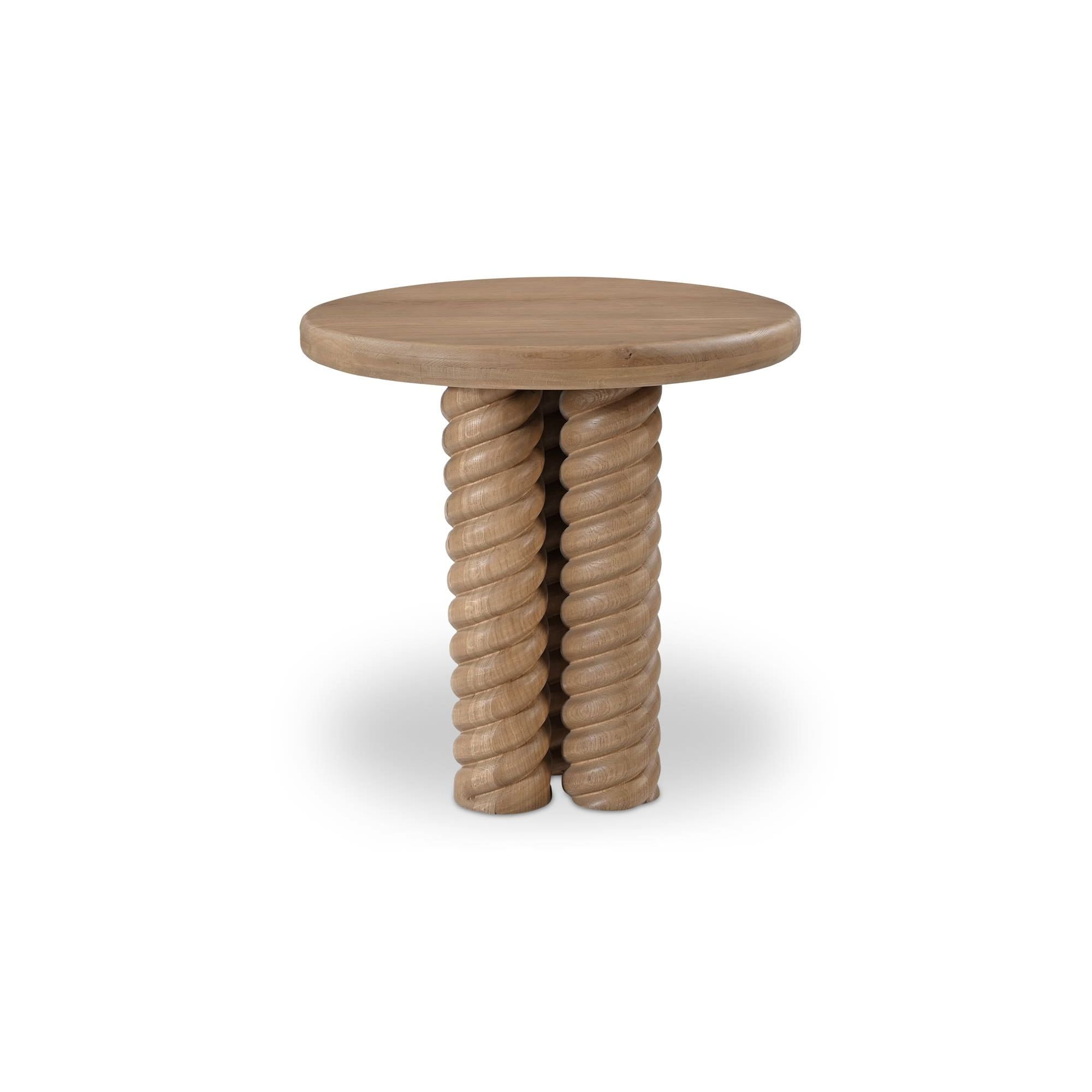Moe's Home Collection Treccia Oak Side Table - Image 1