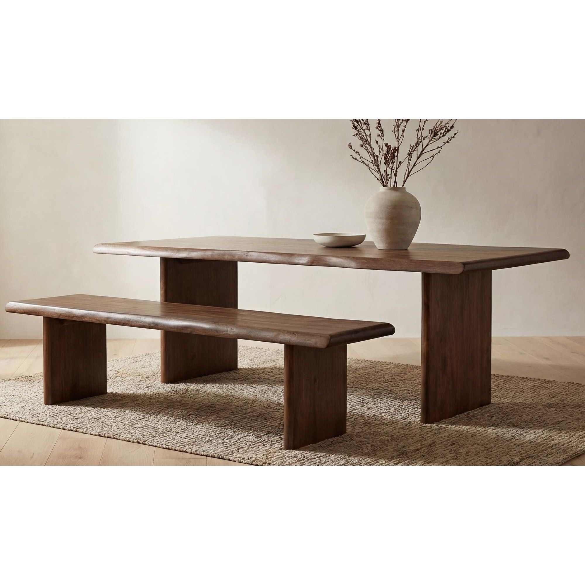 Moe's Home Lila Dining Bench Large Brown - Image 2
