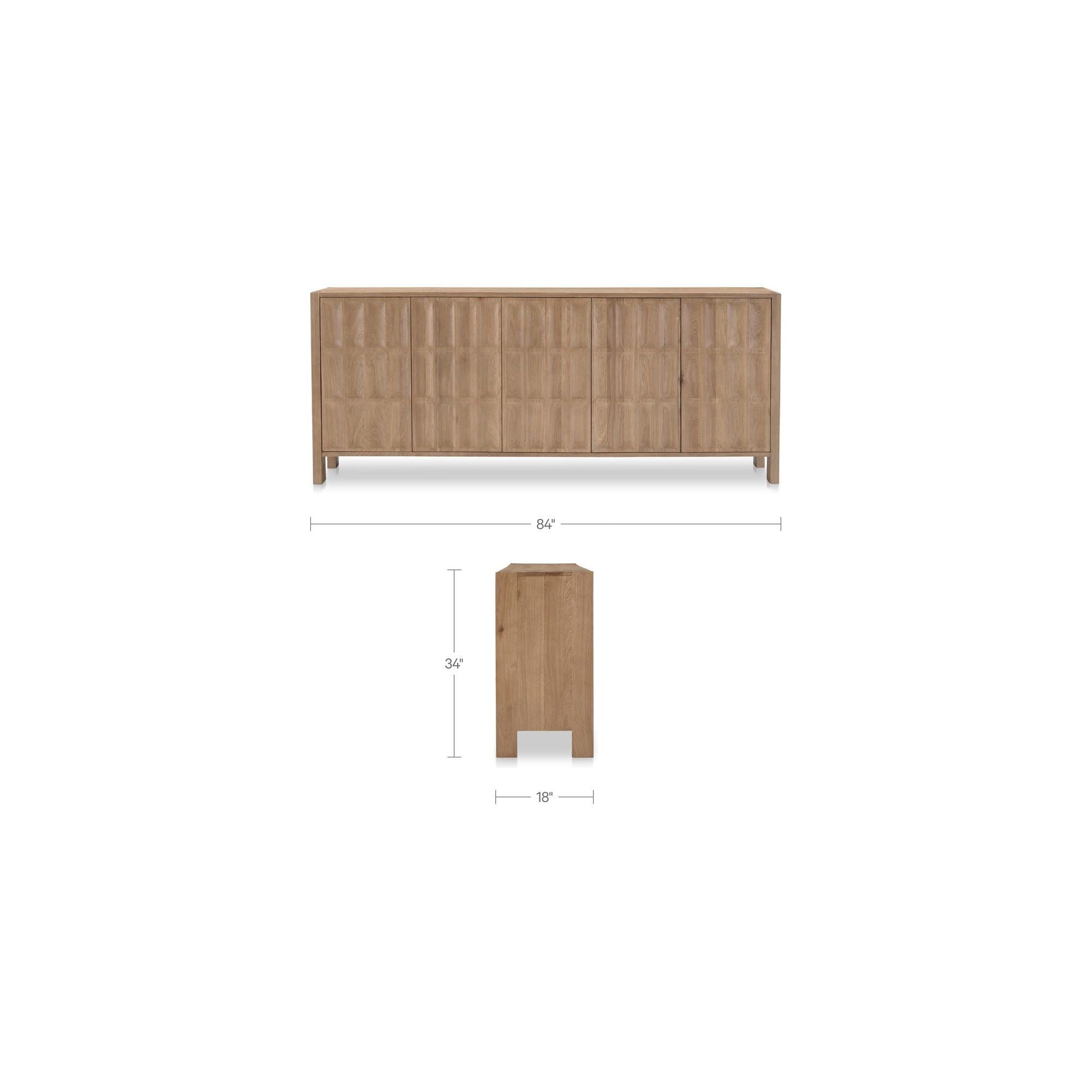 Moe's Home Roland Sideboard Natural - Image 3
