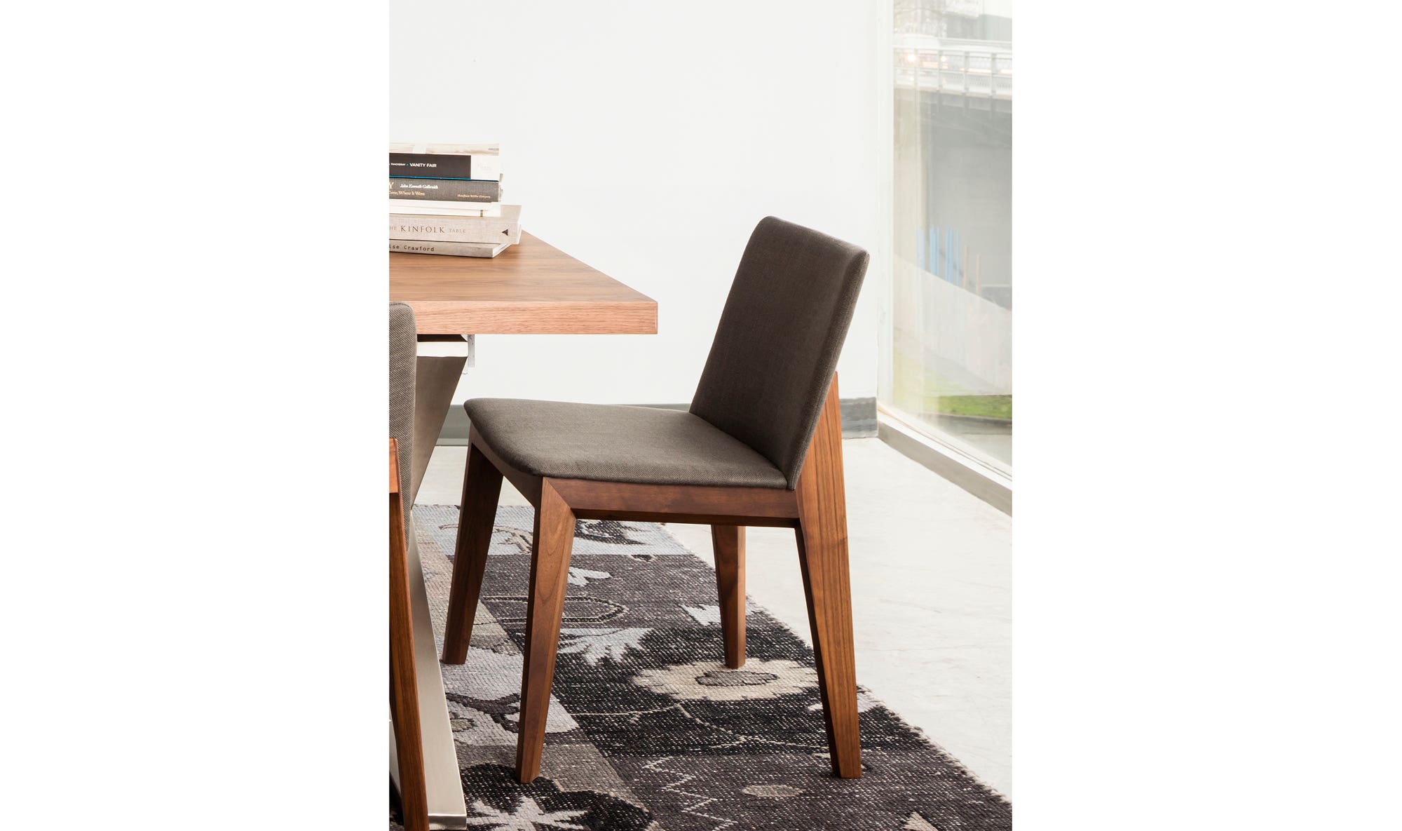 Moe's Home Deco Dining Chair Dark Grey - Set Of Two - Image 2