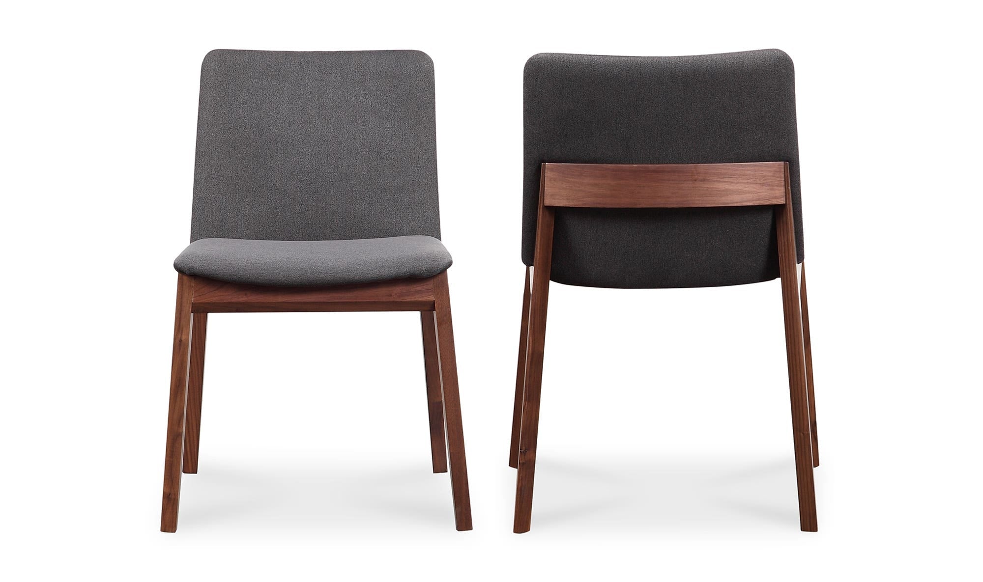 Moe's Home Deco Dining Chair Dark Grey - Set Of Two - Image 3