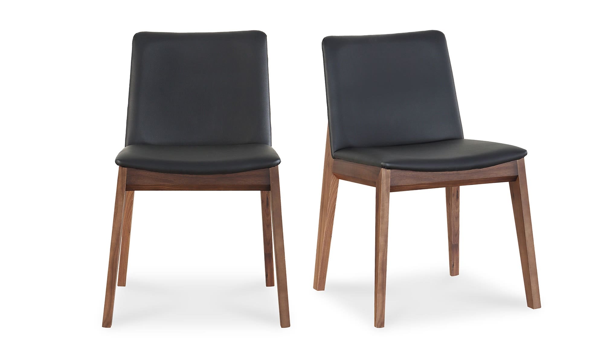 Moe's Home Deco Dining Chair Ebony PVC - Set Of Two - Image 1