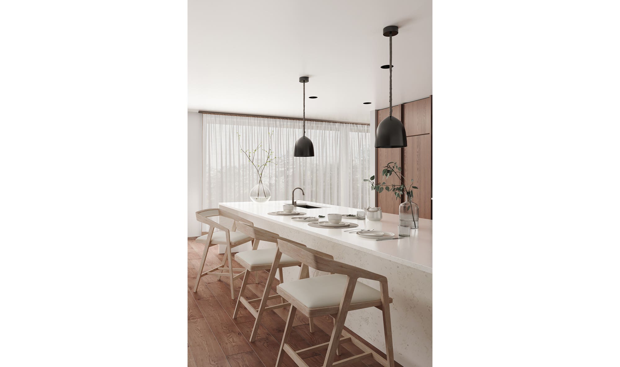 Moe's Home Padma Counter Stool Light Grey - Image 2
