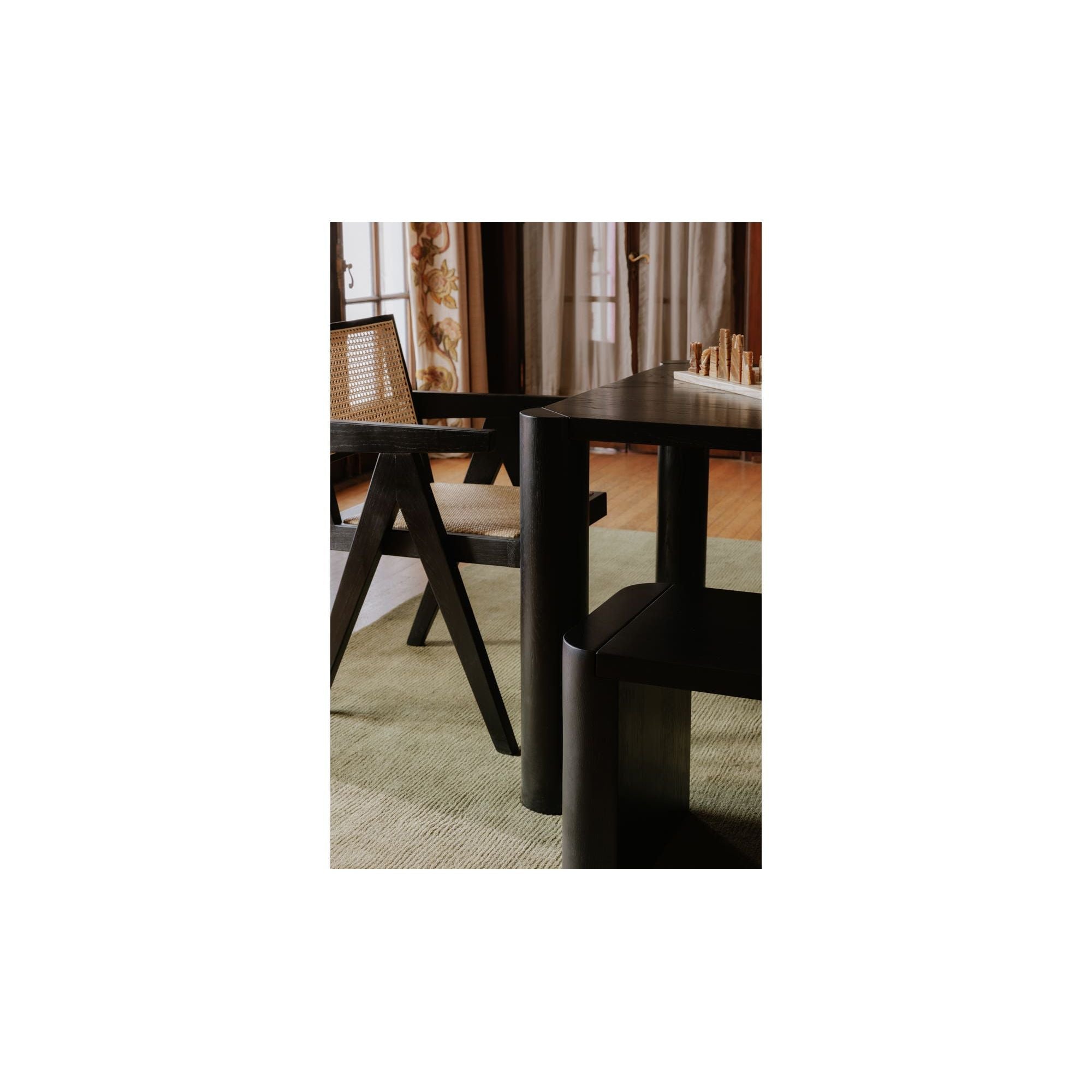 Moe's Home Post Small Dining Bench Black - Image 3