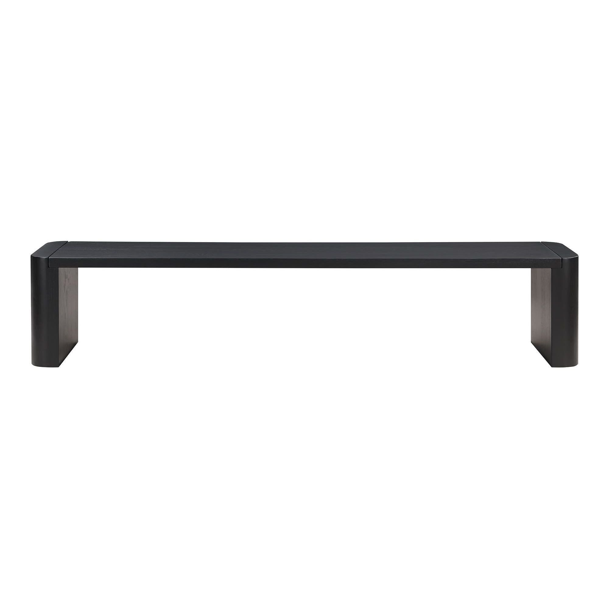 Moe's Home Post Large Dining Bench Black - Image 1