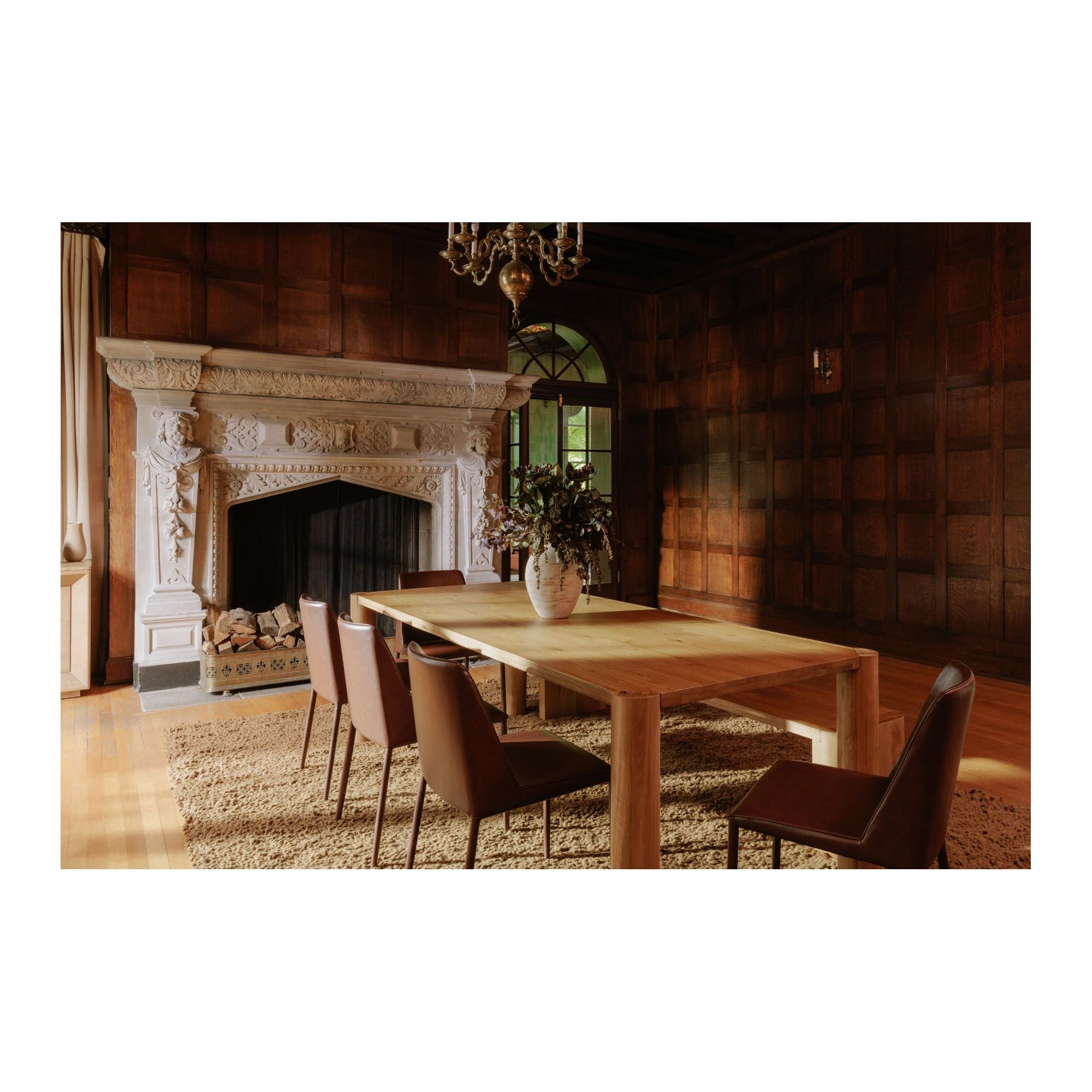 Moe's Home Post Large Dining Bench Natural - Image 2