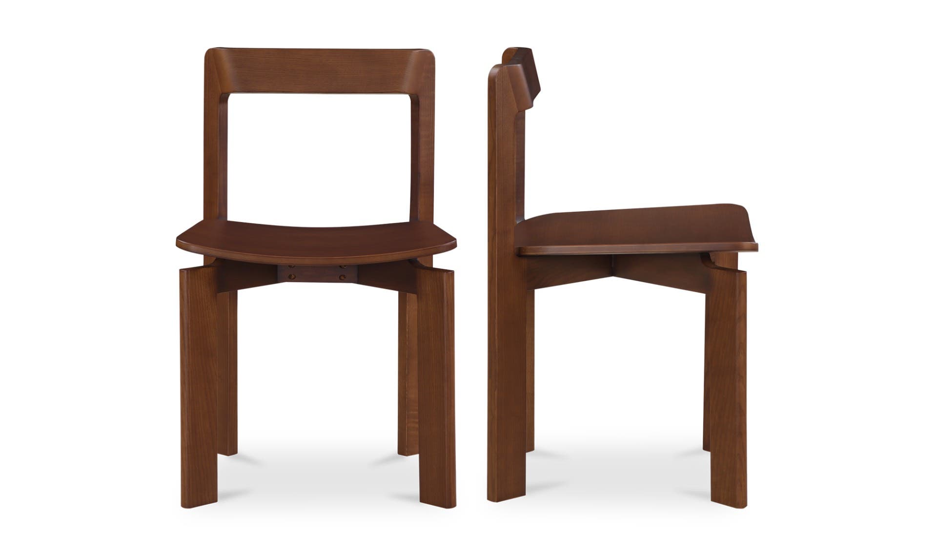 Moe's Home Daifuku Dining Chair Brown – Set Of Two - Image 1