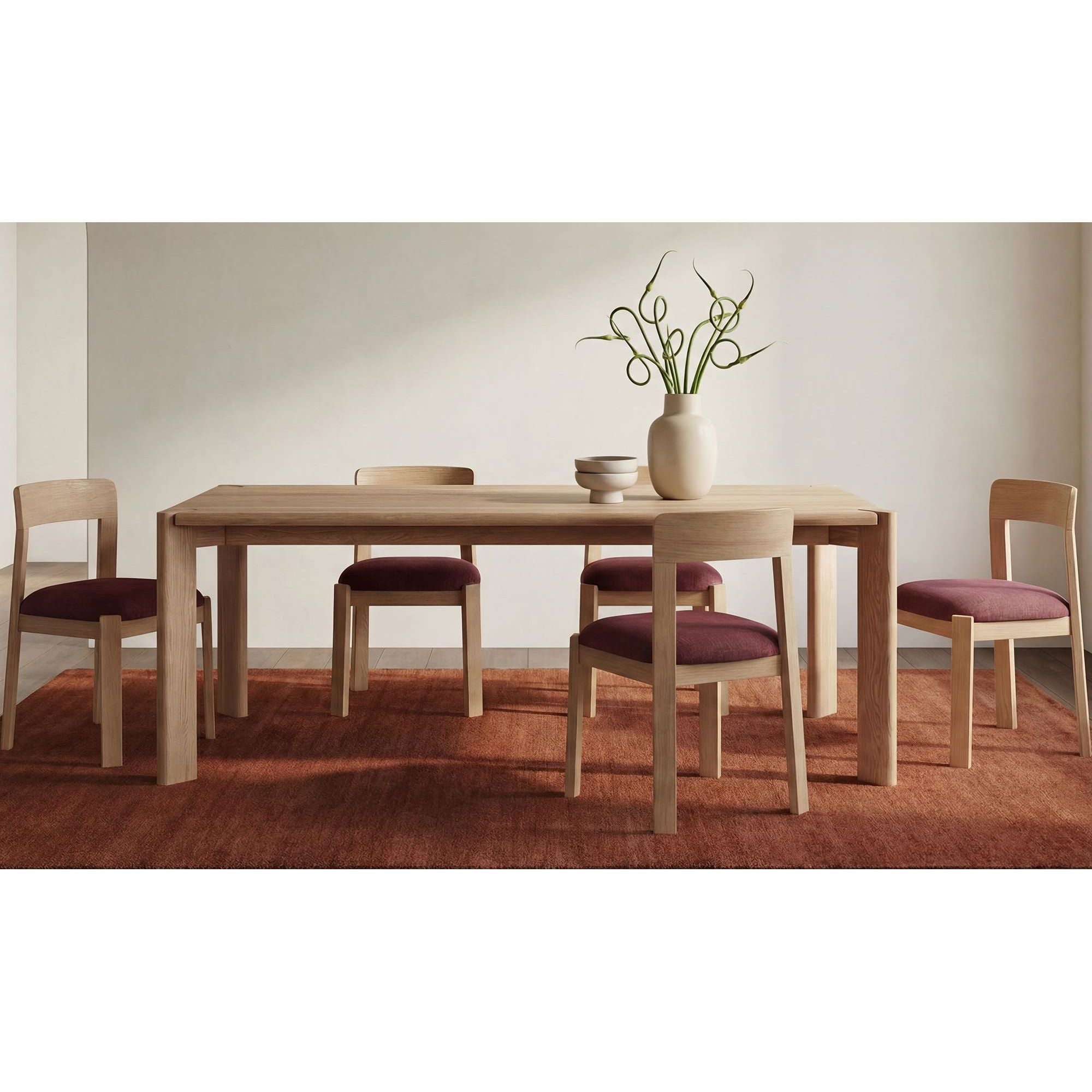 Moe's Home Daifuku Large Dining Table Brushed Natural Oak - Image 2