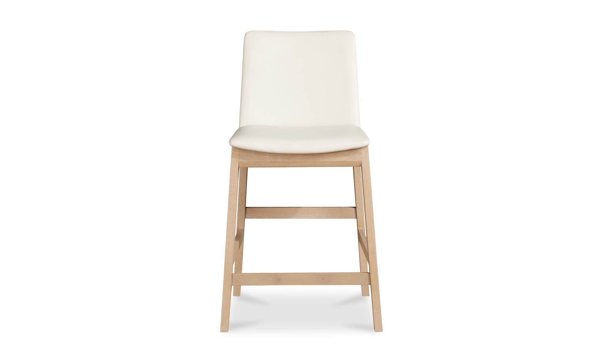 Moe’s Home Deco Oak Counter Stool White PVC