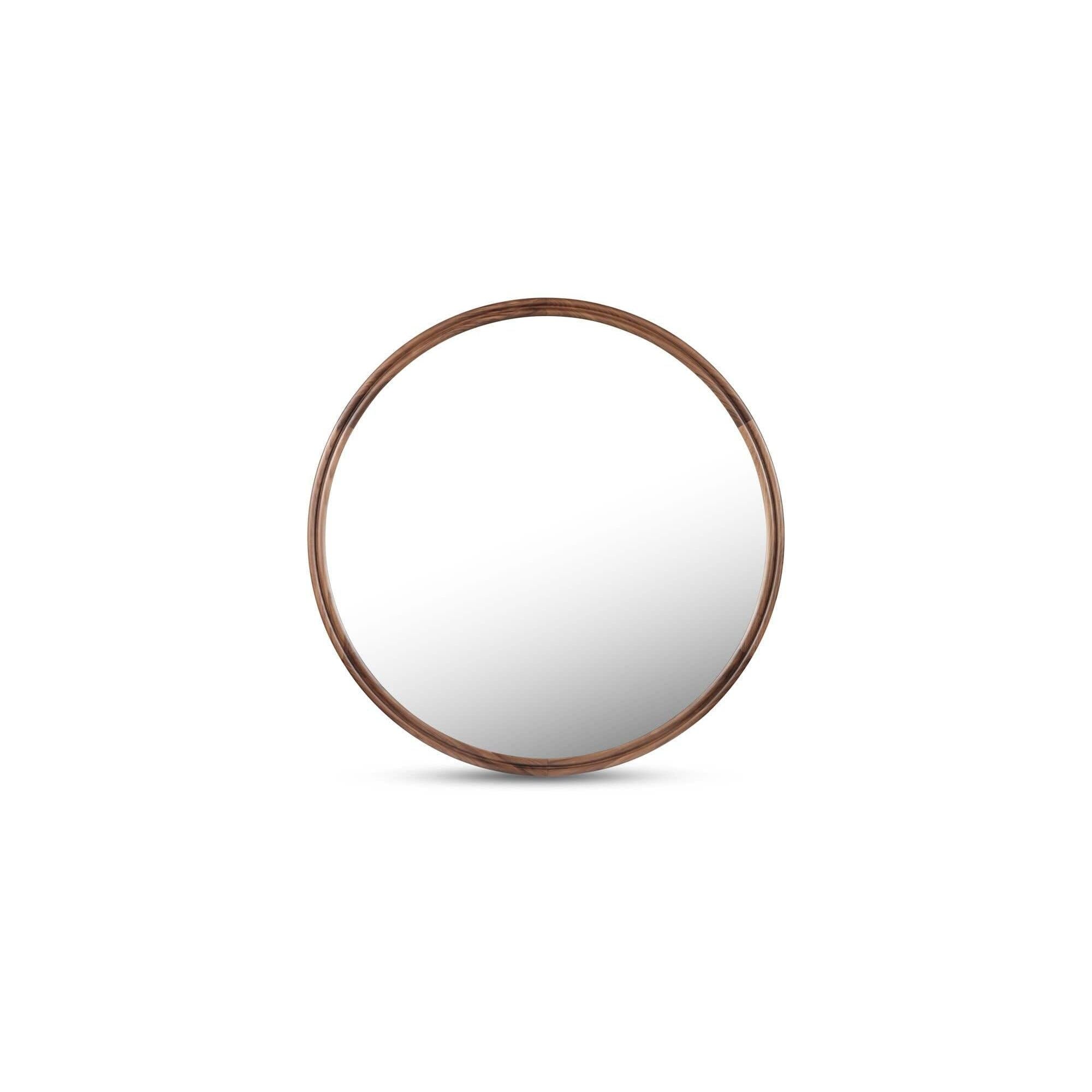 Moe’s Home Alcott Small Round Mirror Walnut