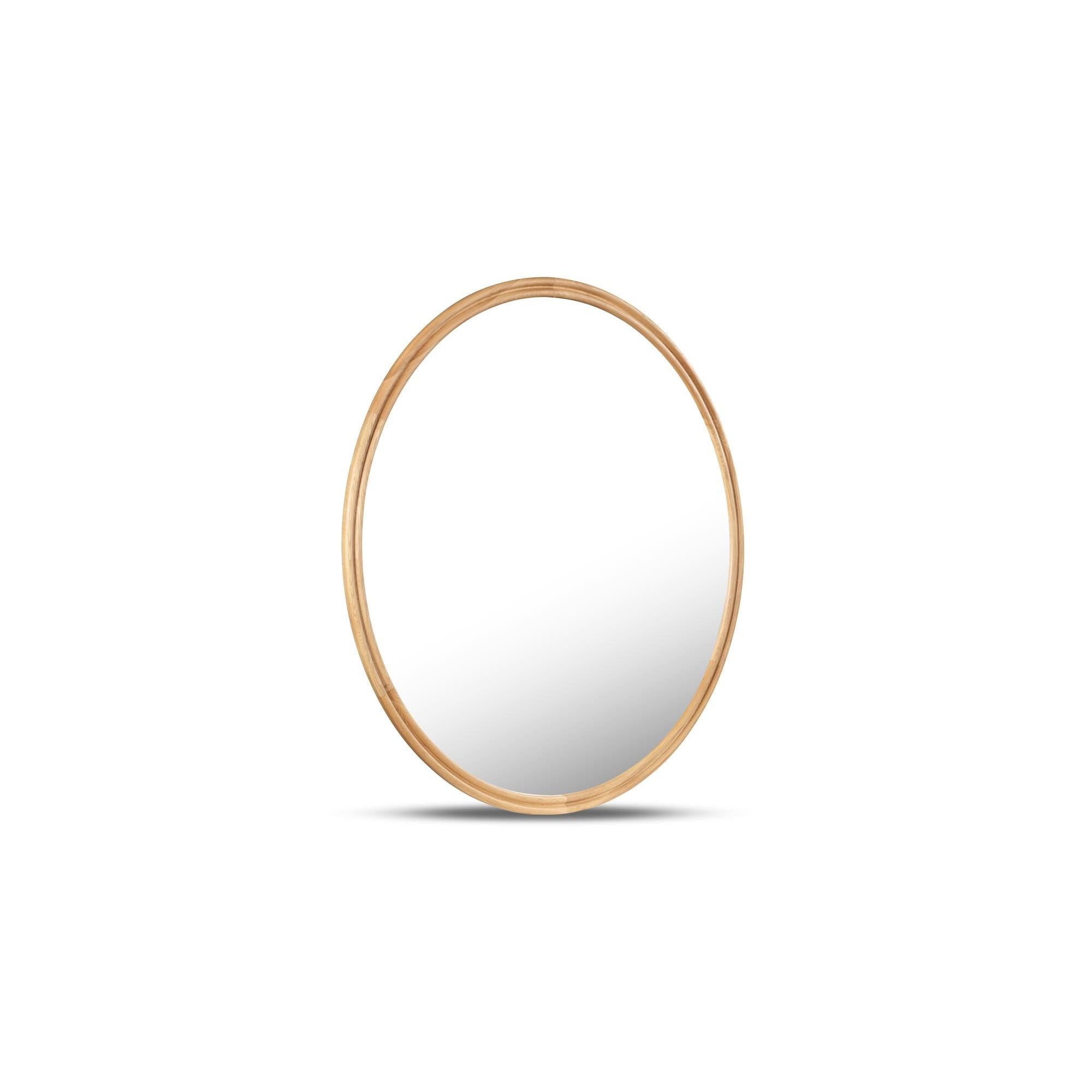Moe's Home Alcott Round Mirror Small Oak - Image 2
