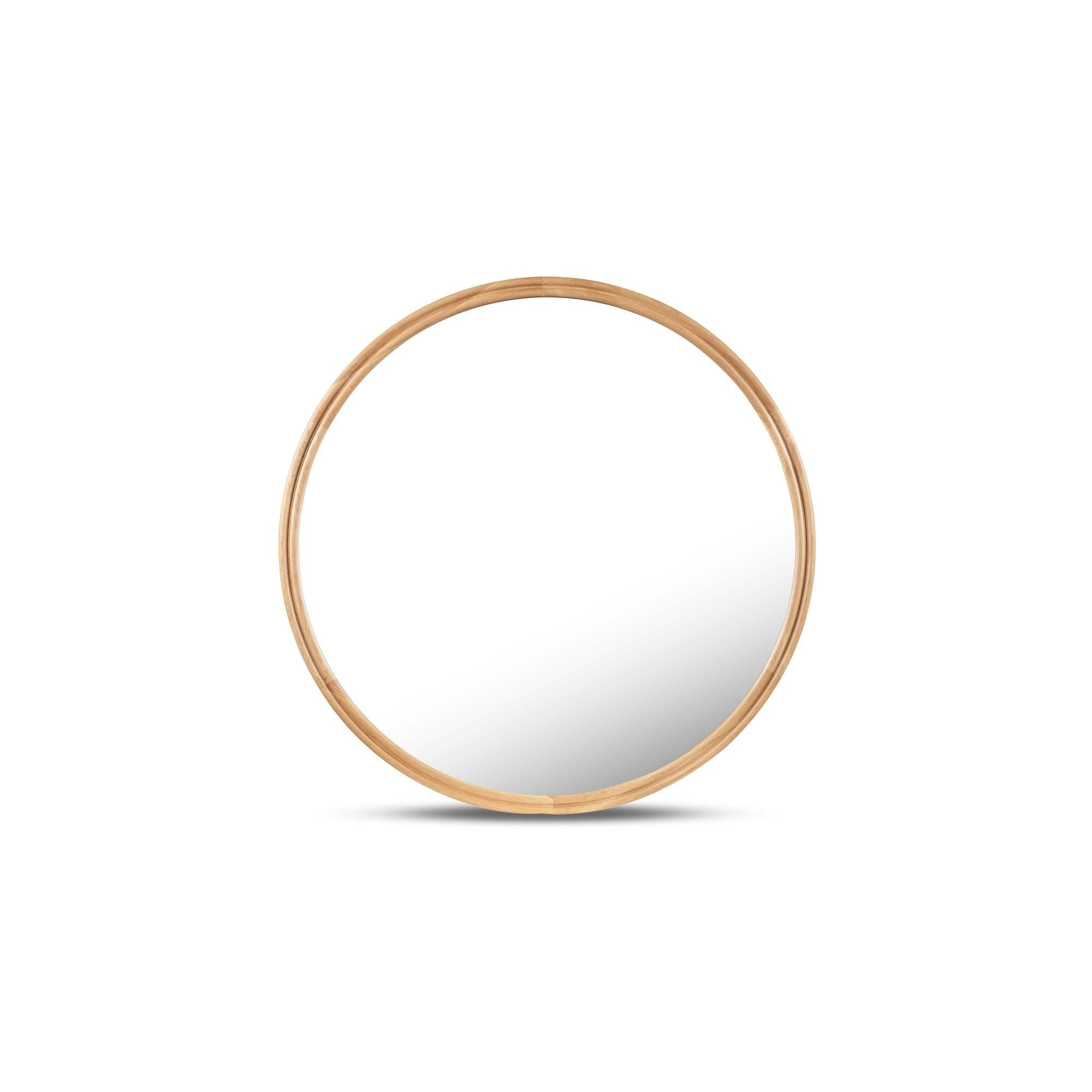 Moe’s Home Alcott Round Mirror Small Oak