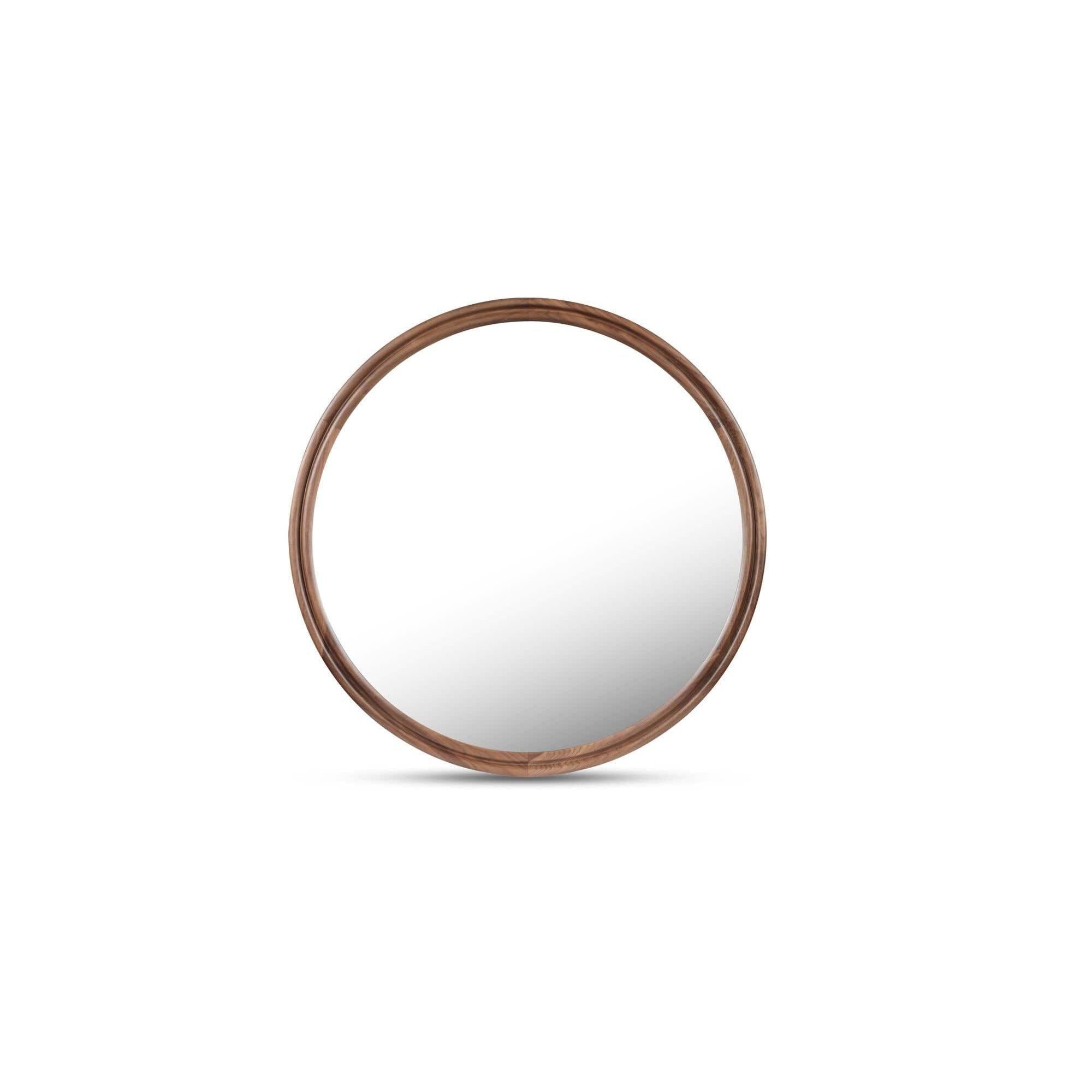 Moe’s Home Alcott Large Round Mirror Walnut