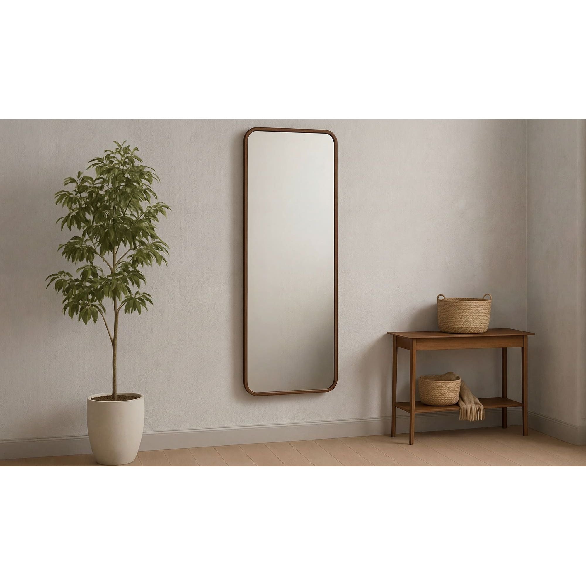Moe's Home Kai Floor Mirror Walnut - Image 2