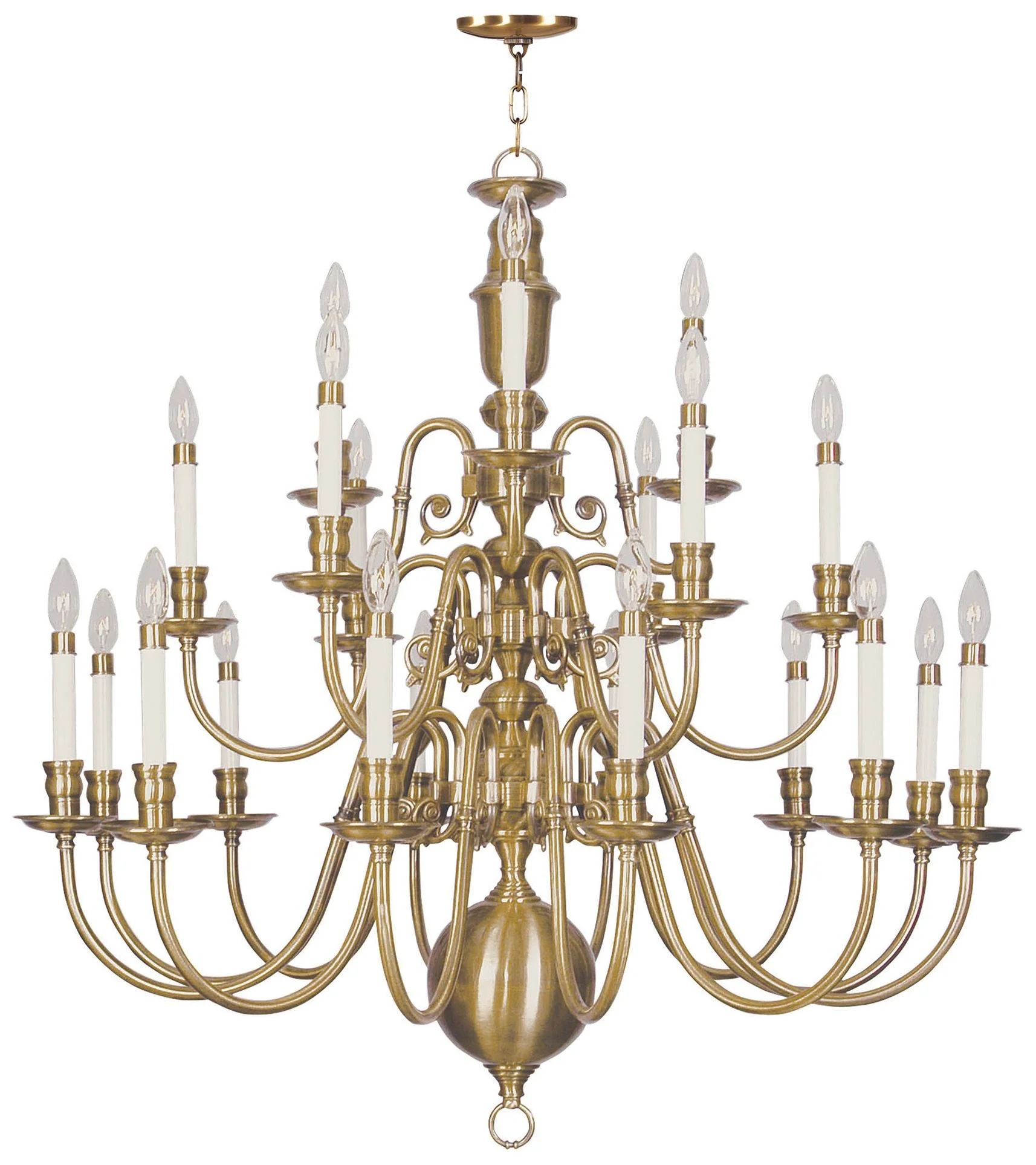 Beacon Hill 21 Light Flemish Brass Chandelier - Image 1