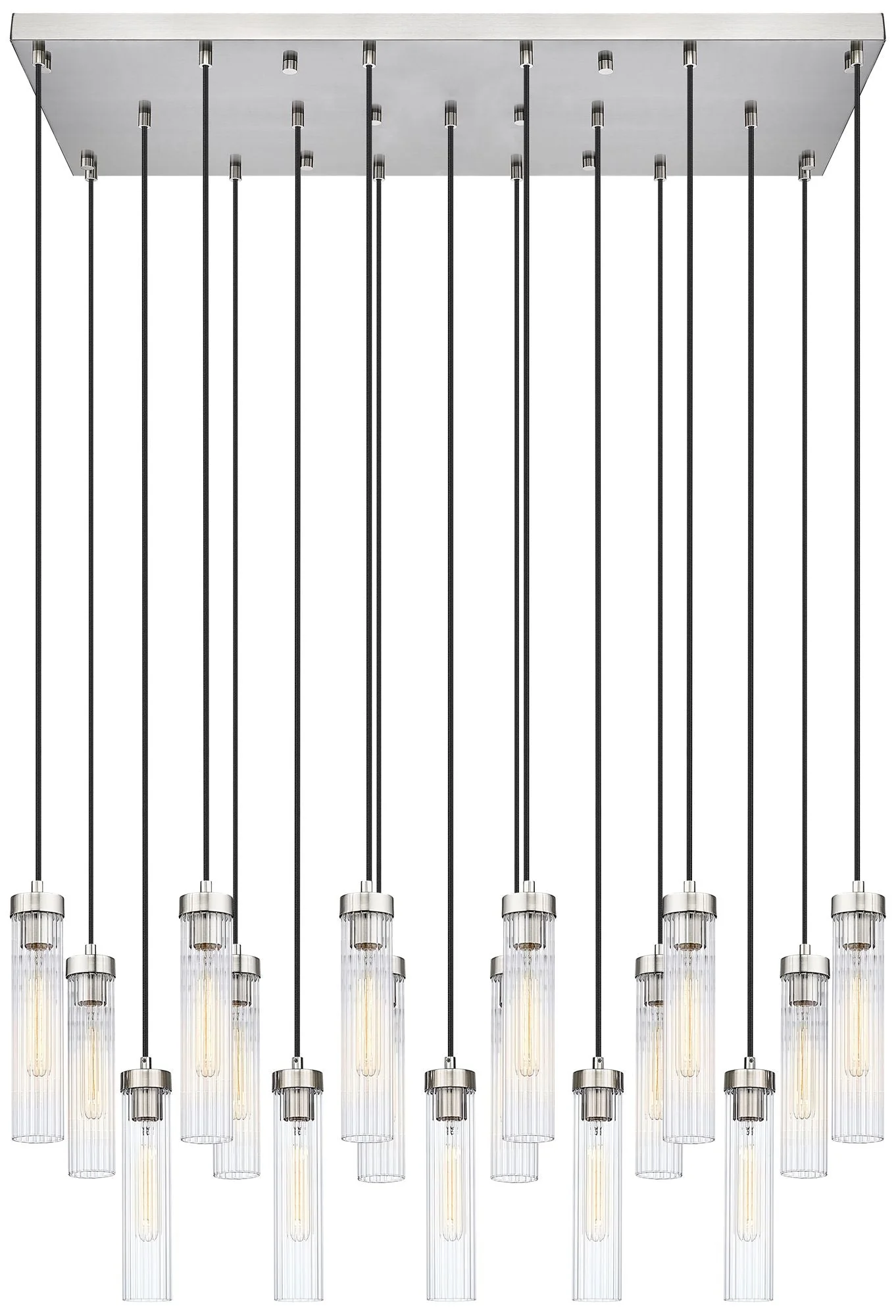 Beau by Z-Lite Brushed Nickel 17 Light Linear Chandelier