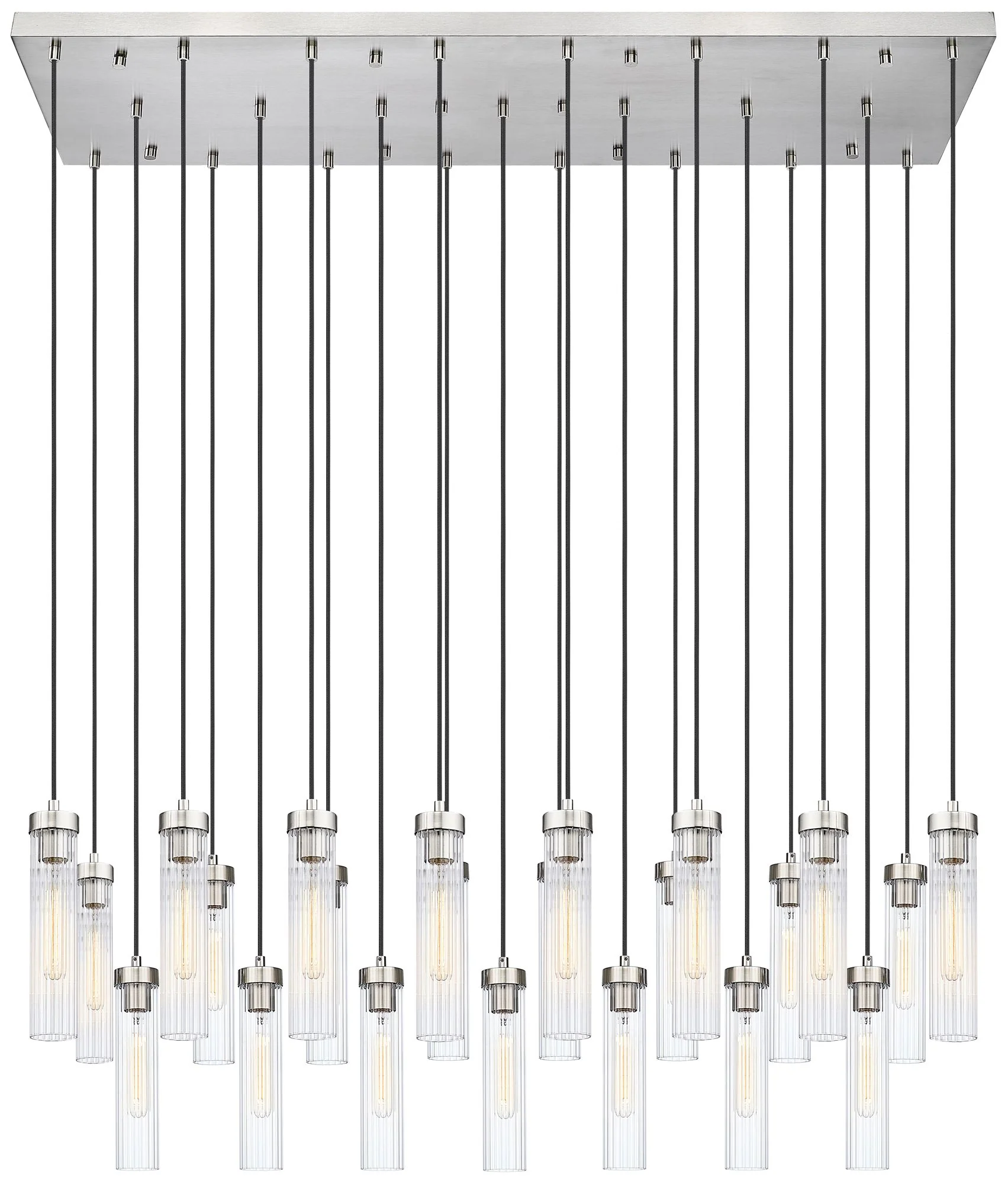 Beau by Z-Lite Brushed Nickel 23 Light Linear Chandelier - Image 1