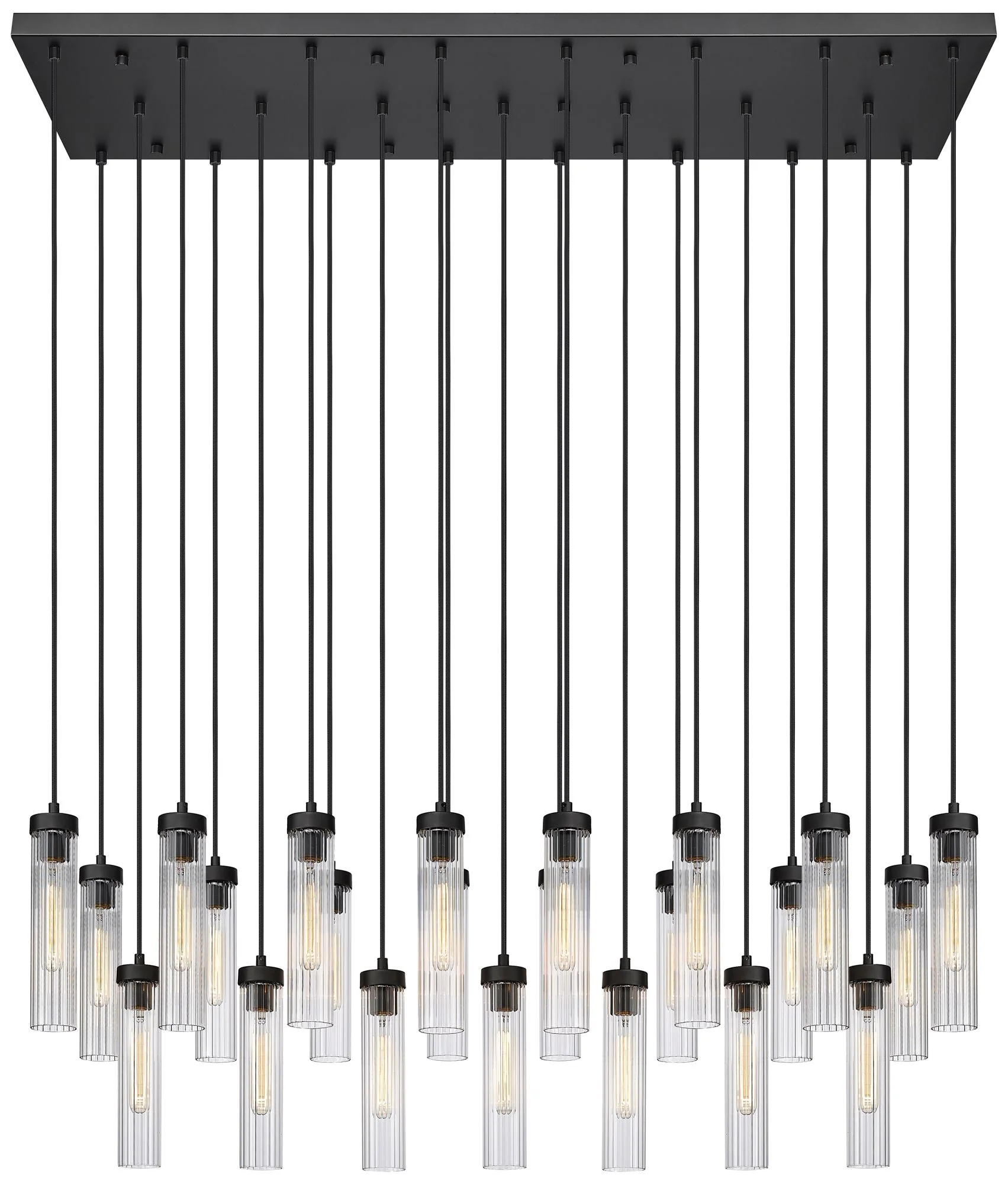 Beau by Z-Lite Matte Black 23 Light Linear Chandelier - Image 1