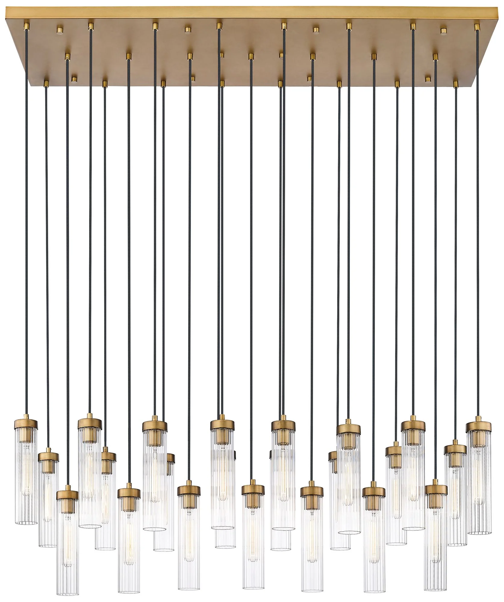 Beau by Z-Lite Rubbed Brass 23 Light Linear Chandelier - Image 1