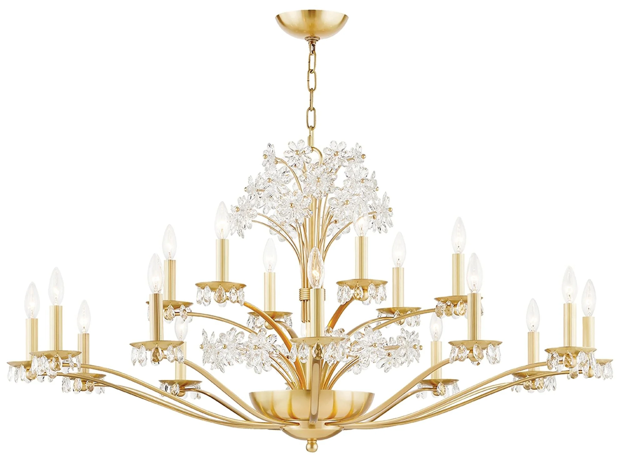 Beaumont 20 Light Chandelier Aged Brass - Image 1