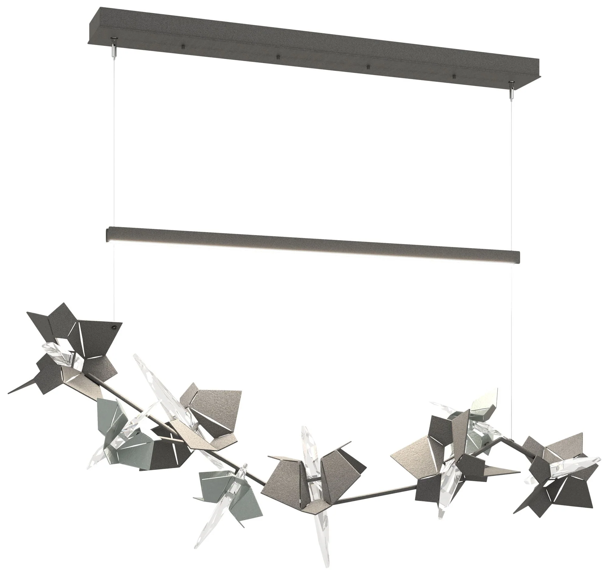 Belladonna 50.3"W  Accented Natural Iron Standard LED Pendant - Image 1