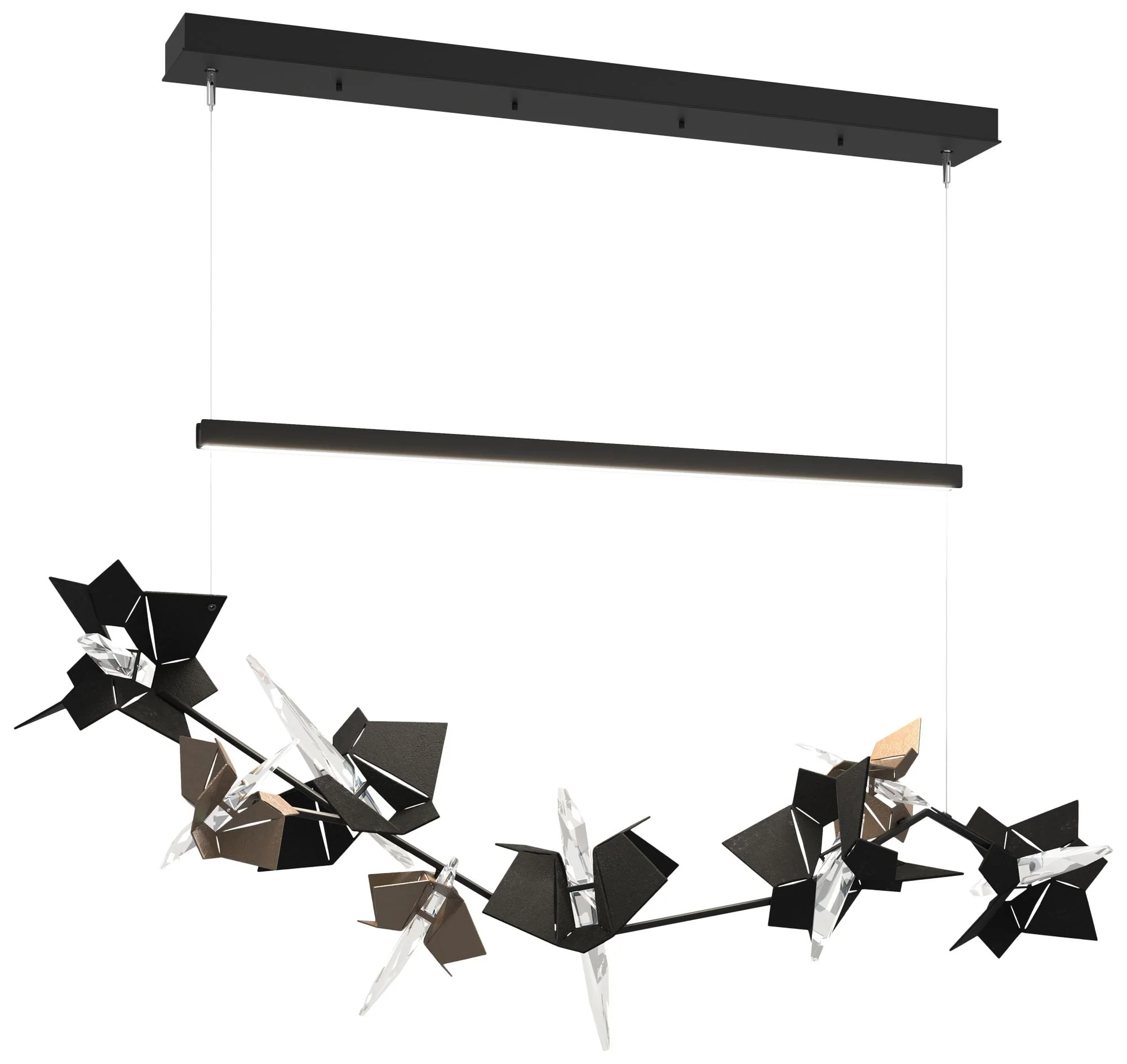 Belladonna 50.3"W Bronze Accented Black Standard LED Pendant - Image 1
