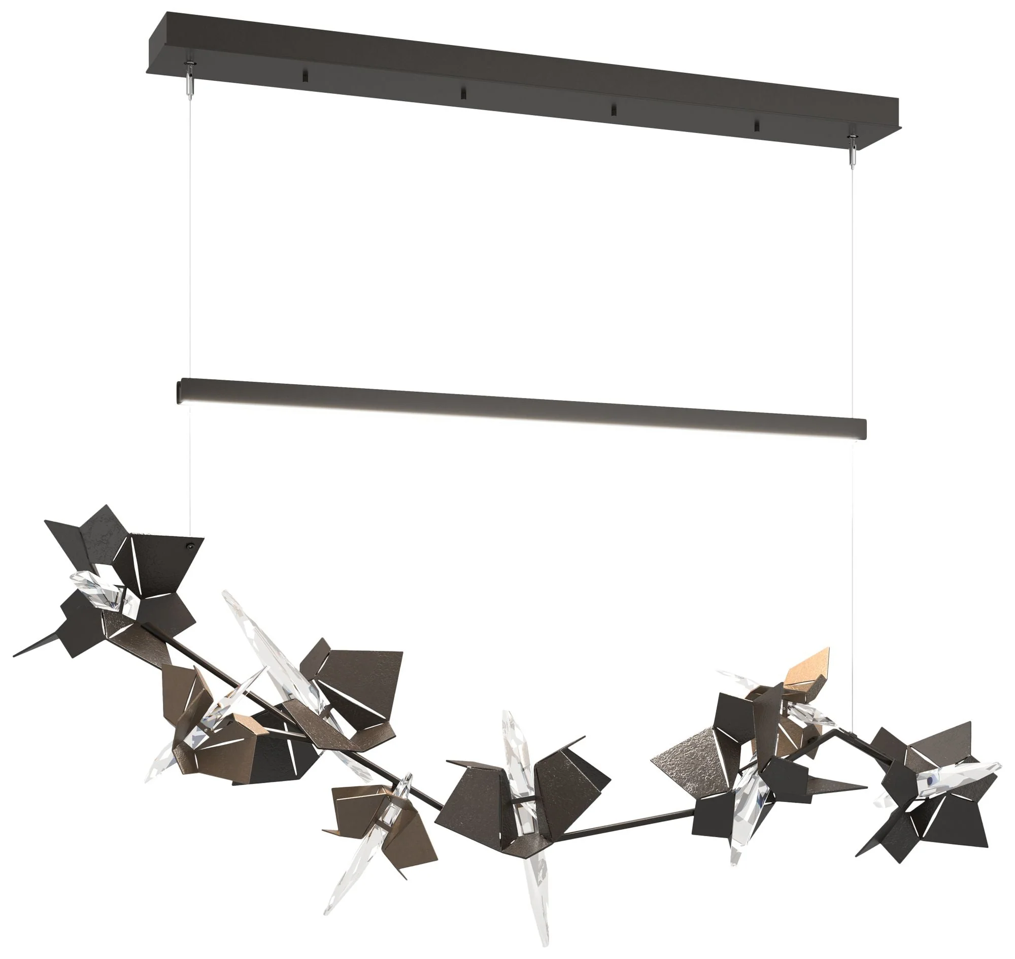 Belladonna 50.3"W Bronze Accented Oil Rubbed Bronze Standard LED Penda - Image 1