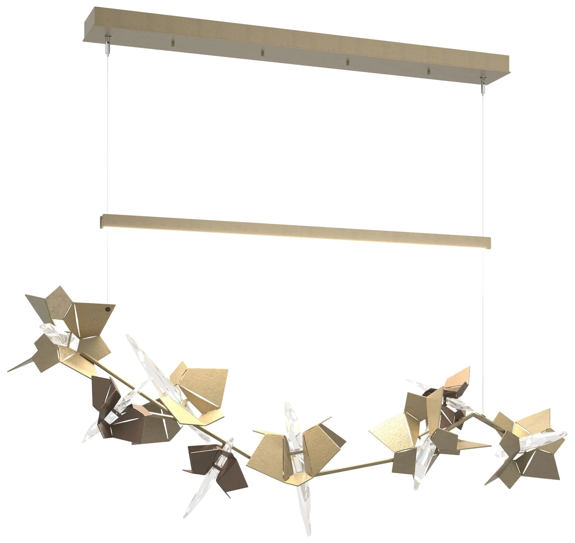 Belladonna 50.3"W Bronze Accented Soft Gold Standard LED Pendant - Image 1