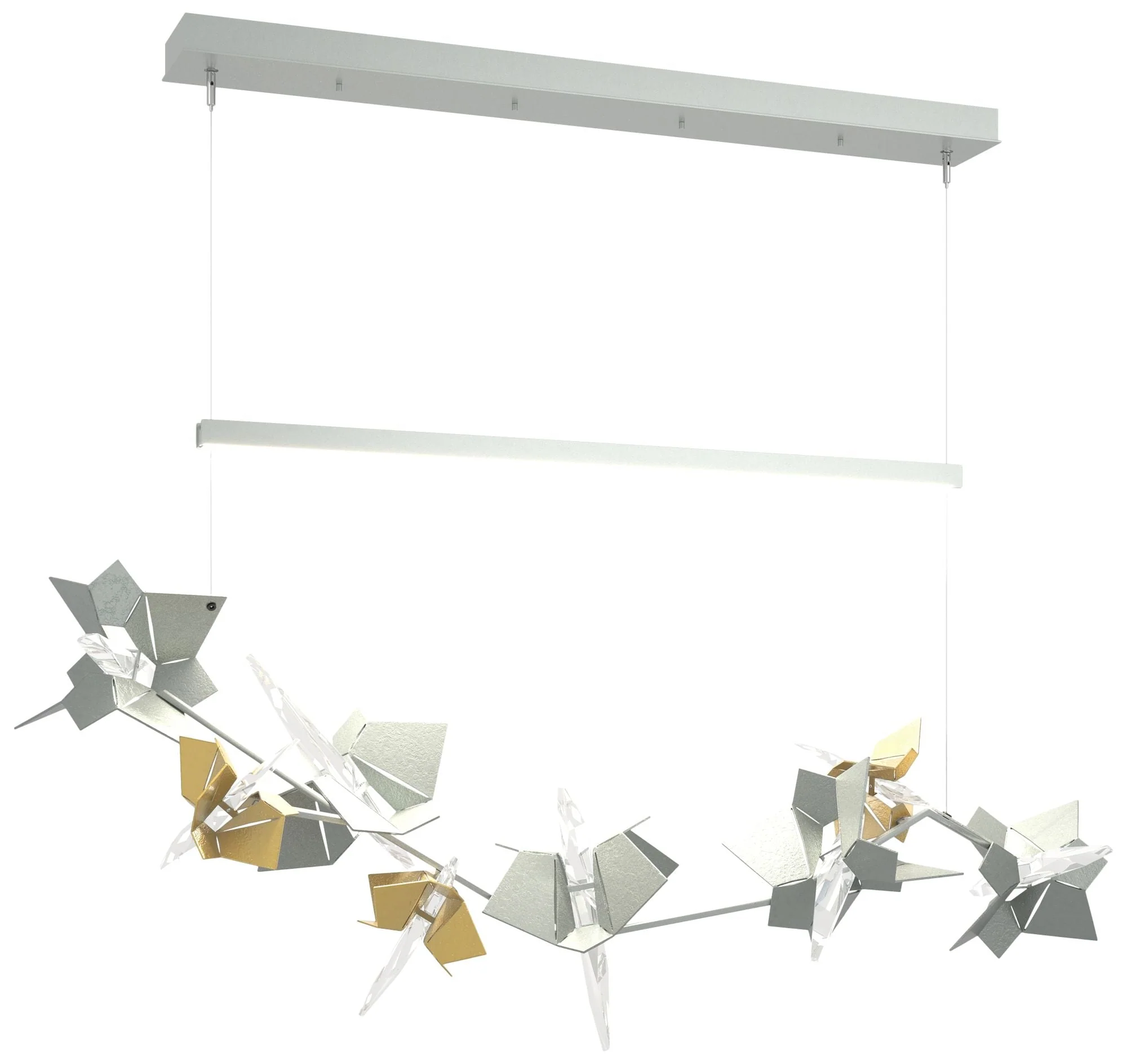 Belladonna 50.3"W Modern Brass Accented  Standard LED Pendant - Image 1