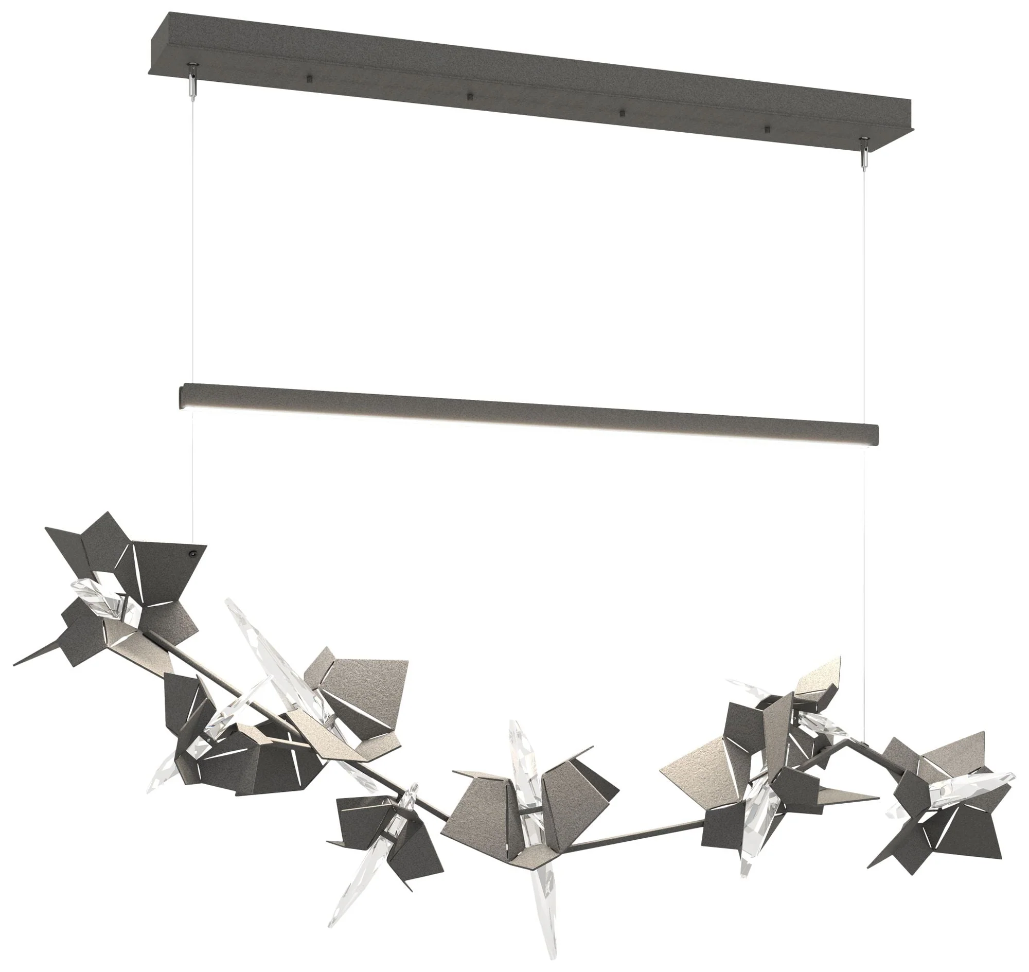 Belladonna 50.3"W Natural Iron Accented Natural Iron Standard LED Pend - Image 1