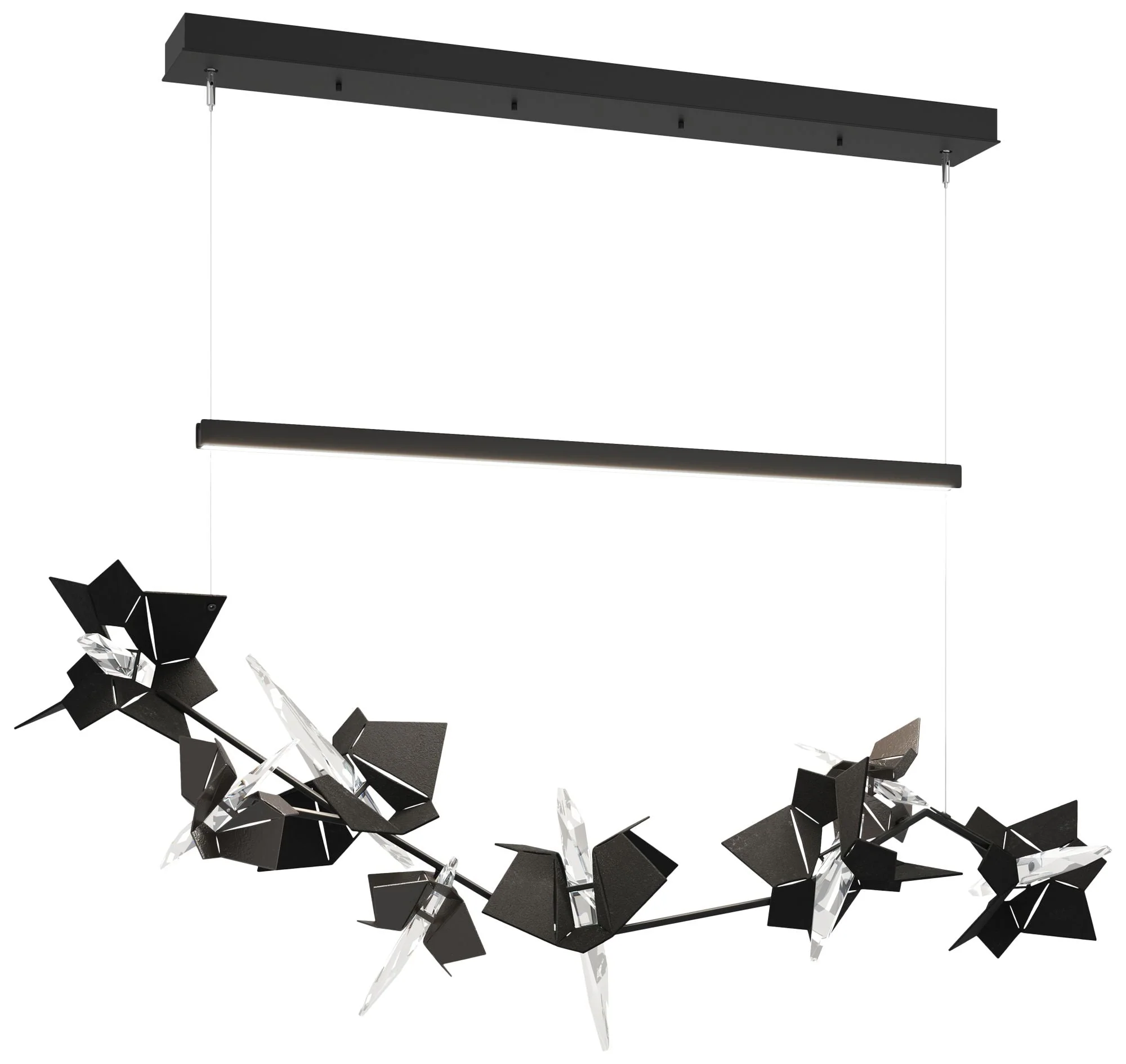 Belladonna 50.3"W Oil Rubbed Bronze Accented Black Standard LED Pendan - Image 1